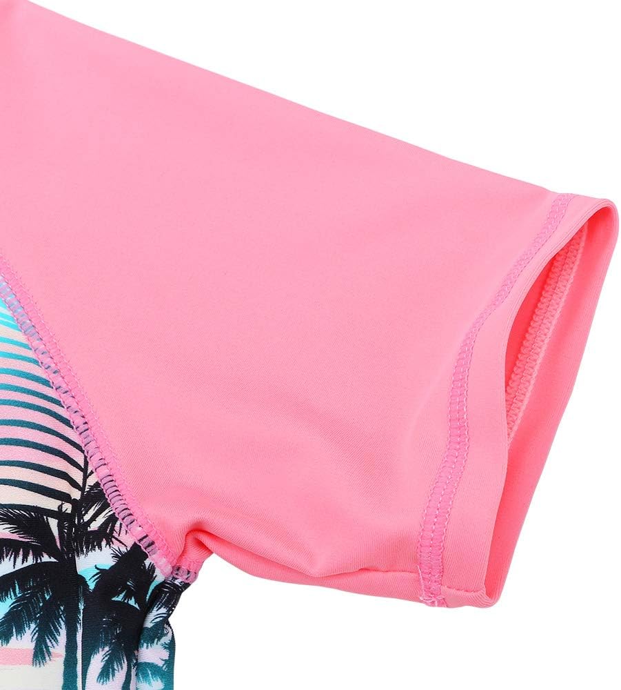 UVカット速乾フリル・ラッシュ・パーカー、リブ素材タンキニ水着、インナー付きボトムス３点セット M L LL グレイッシュパープル ブラウン  ベージュUPF50+ 日焼け防止 プール 海 旅行 水陸両用 送料無料-ファミリー水着のAMUSA｜キッズ水着・スクール水着 Swimsobo ... BAOHULU ガールズ 水着 ツーピース タンキニ UPF 50+ 紫外線保護 ラッシュガードセット 3-12歳 US サイズ: