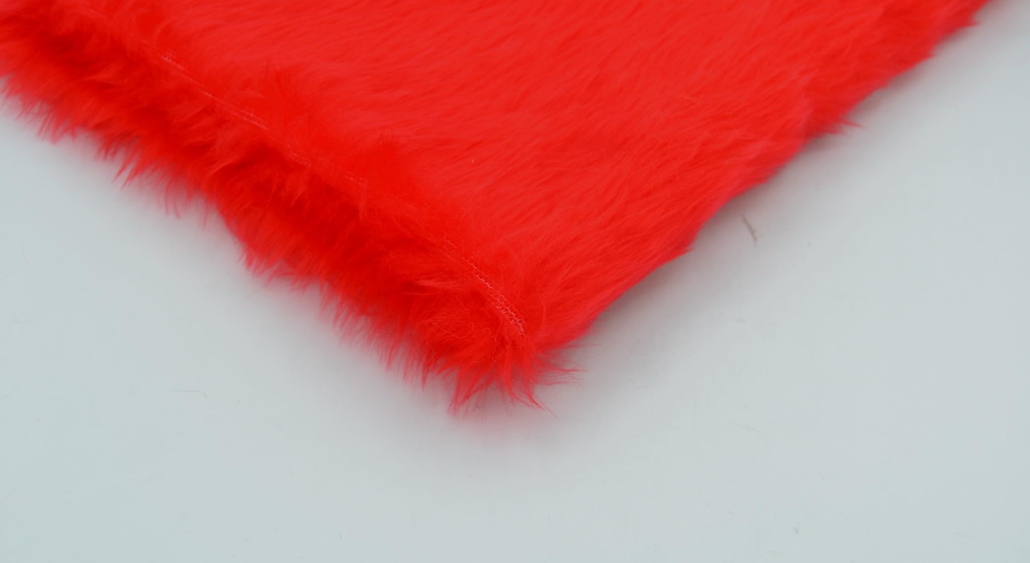 celloexpress Red Fun Fur - 15mm Pile Teddy Bear & Soft Toy Making Faux Animal Fabric (1/2m - 50cm x 150cm) โ image 1