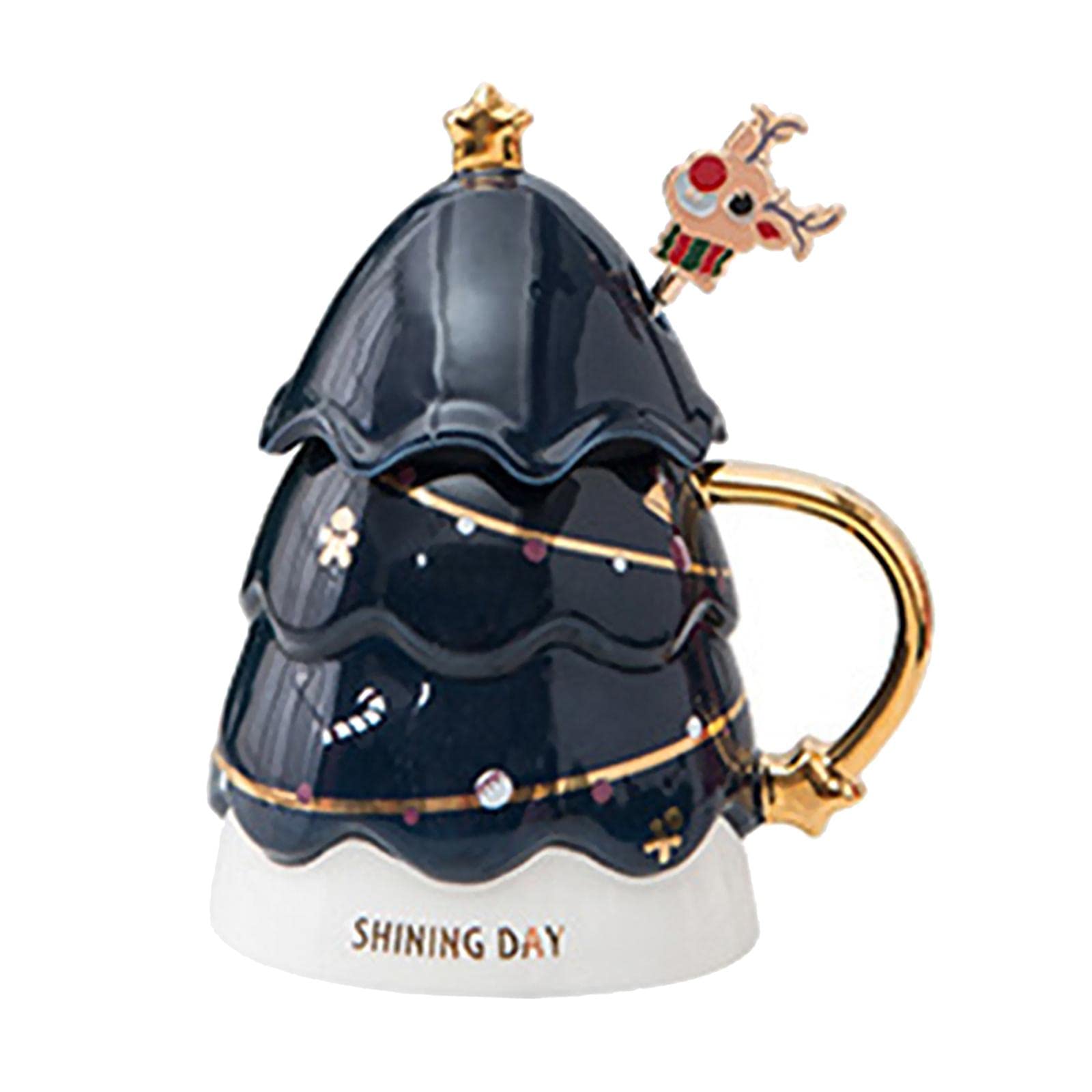 AAGAZA Coffee Mug Porcelain 420ml Drinking Cup Morning Cup Water Tea Cup Juice Milk Mugs for Cold Drinks Juice Milk, Blue/1181