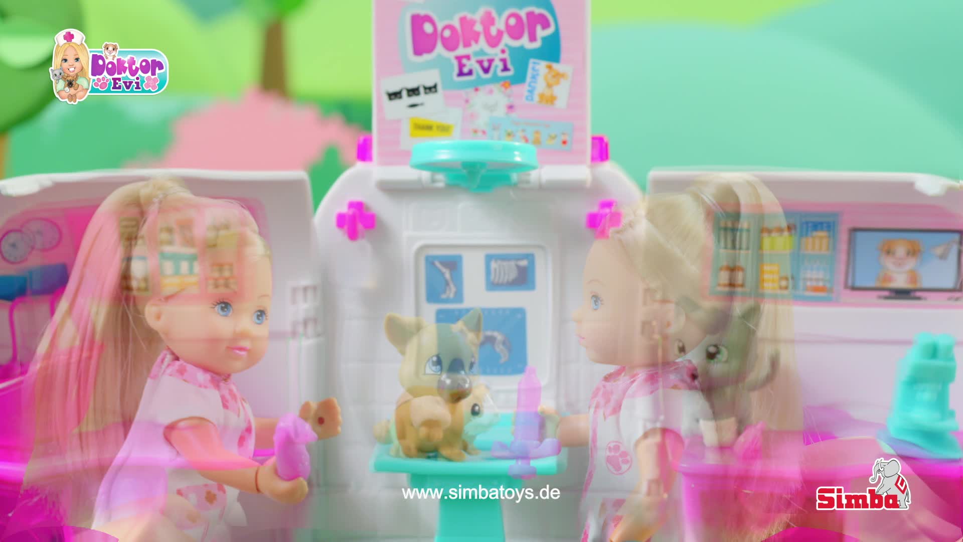 Simba Evi Love Doctor Evi 105733488 2-in-1 Animal Mobile, Evi as
