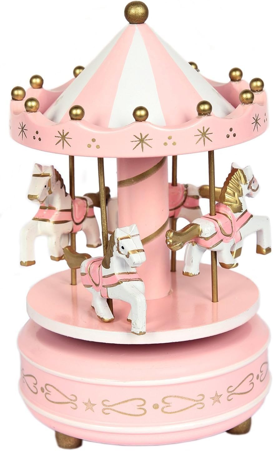 アリス×メリーゴーランド　ピンク Amazon.com: Schoolsupplies New Pink Wooden Merry Go Round Carousel