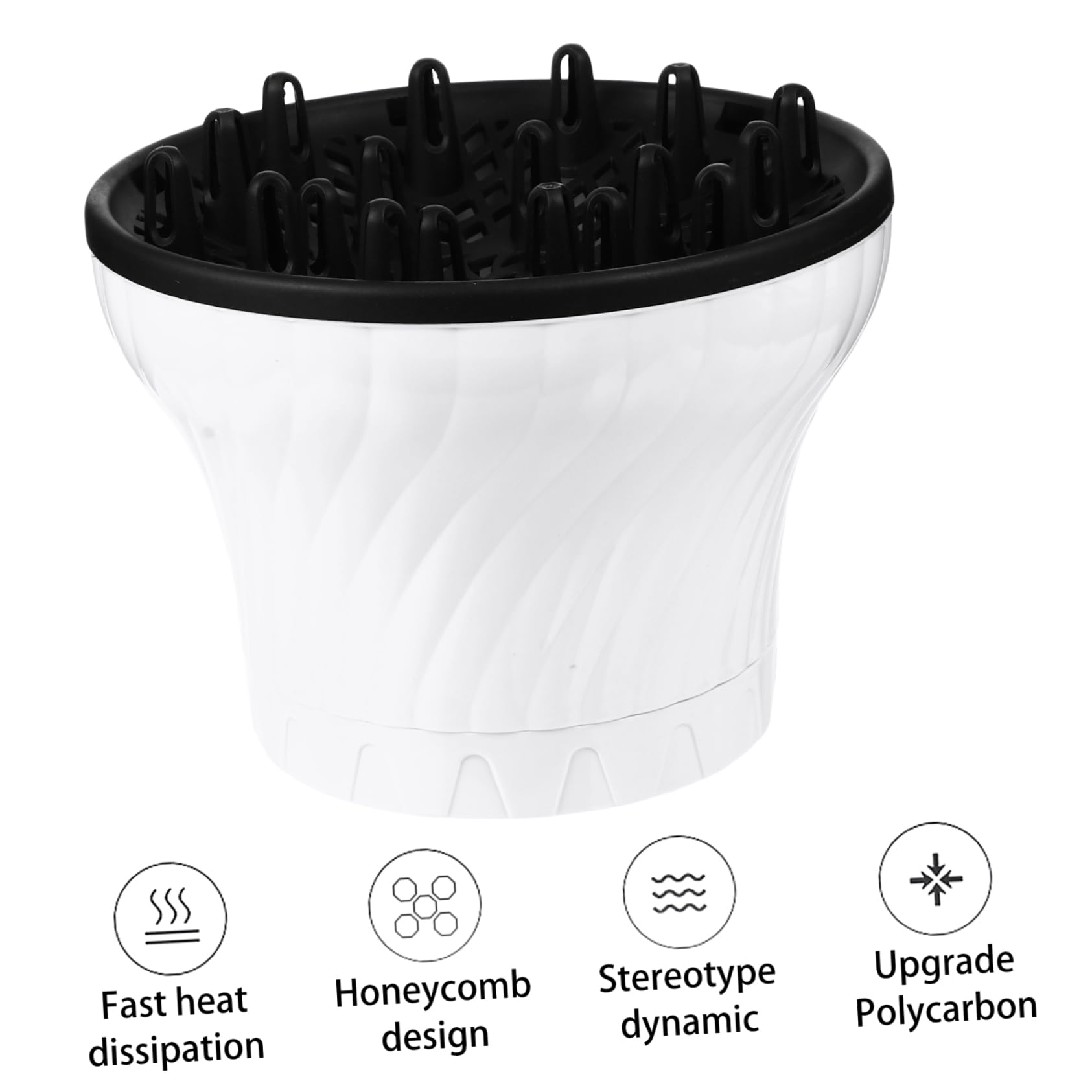 Healvian Diffusore Per Strumento Per Asciugacapelli Diffusore Per in Plastica Leggera Adattabile Per Asciugacapelli