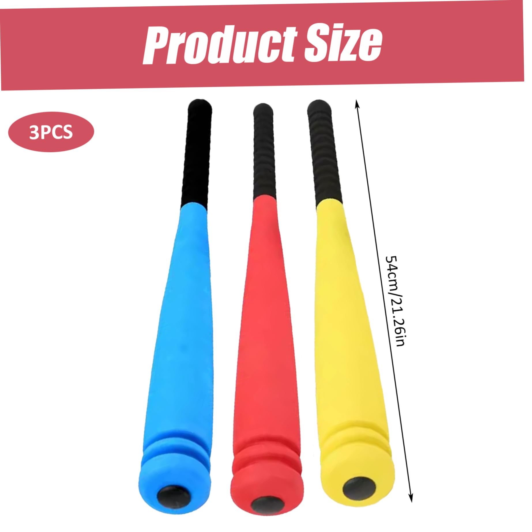 Bate de béisbol de Espuma - 3PCS Bate de béisbol de Espuma EVA de 21 Pulgadas con Pelota, Favor para Jugar al Aire Libre