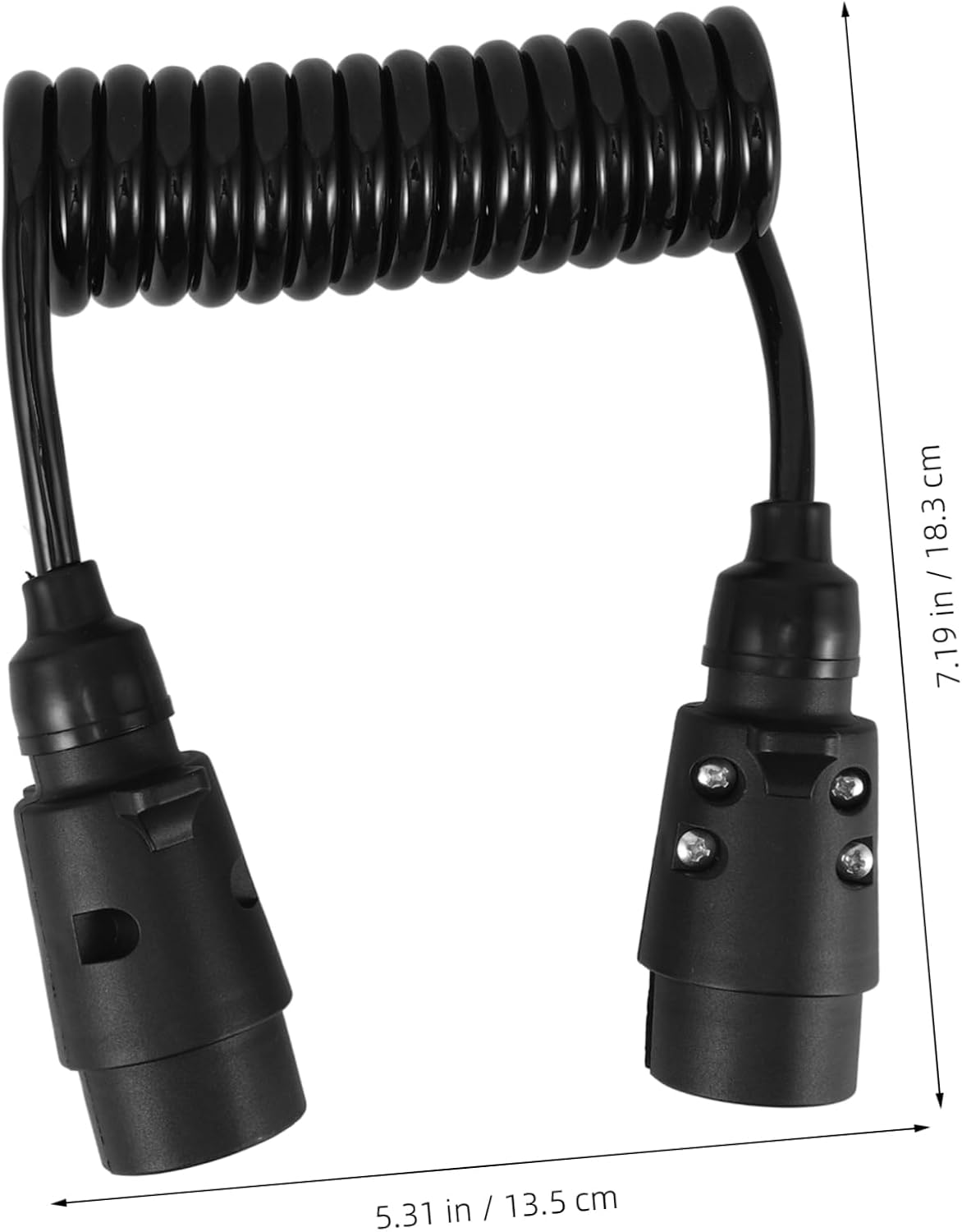 2m 7-Pin Trailer Connector Plug Wiring Harness for RV and Truck Waterproof Trailer Light Adapter Sturdy Electrical Connector for Easy Installation