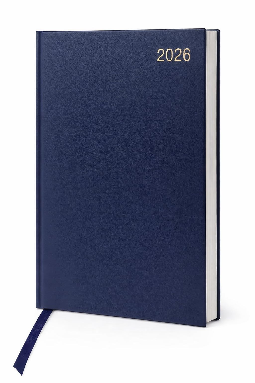 Top Sale 2026 A4 Appointment Diary Day Per Page – Navy Blue Hardcover Daily Planner with Full Weekend Pages, Ribbon Marker and Spacious Writing Space for Work and Home