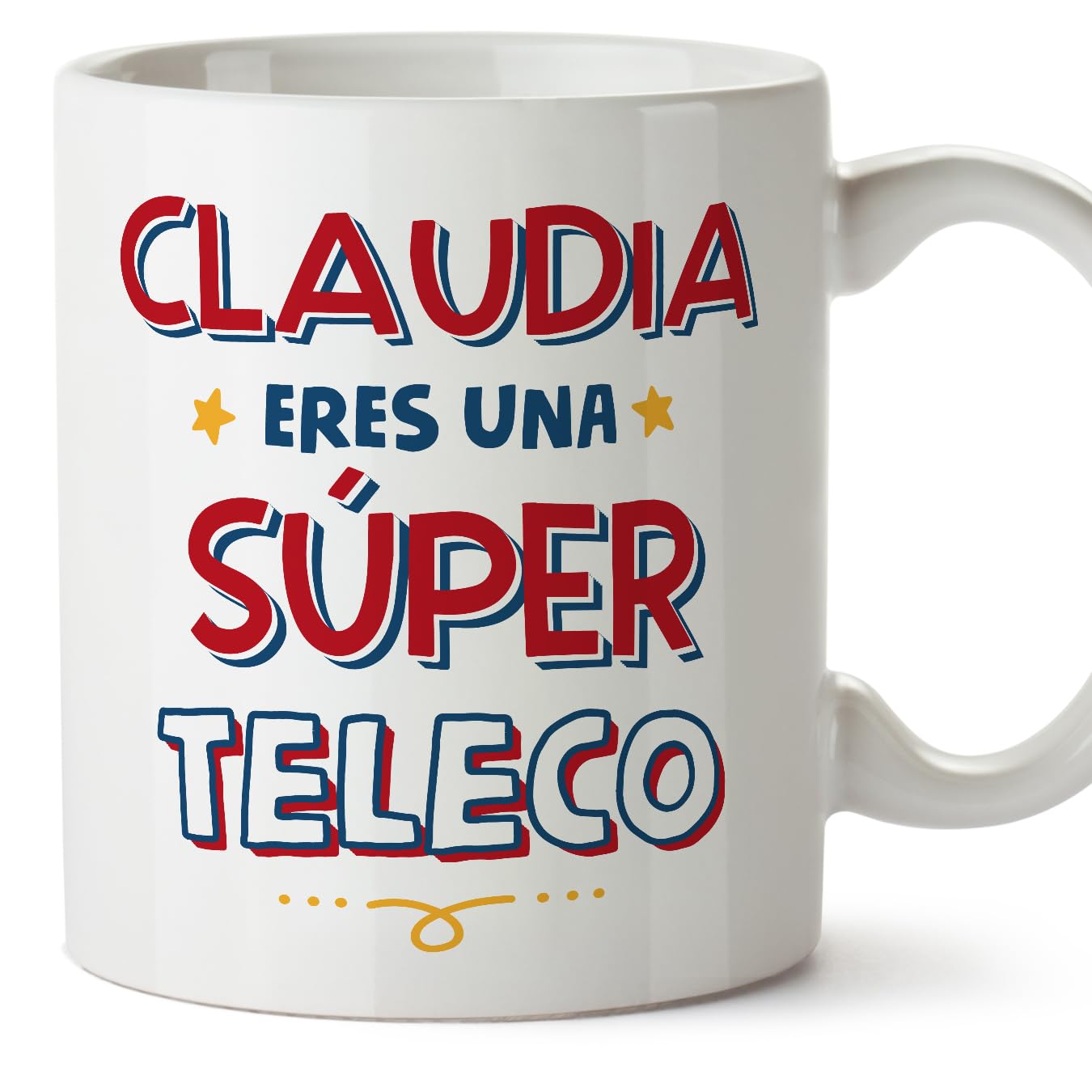 MUGFFINS Personalised Mug for Telecommunications Engineer Woman - in Spanish - Eres Súper - Funny Custom Gift for Colleagues - Ceramic 11oz Mug
