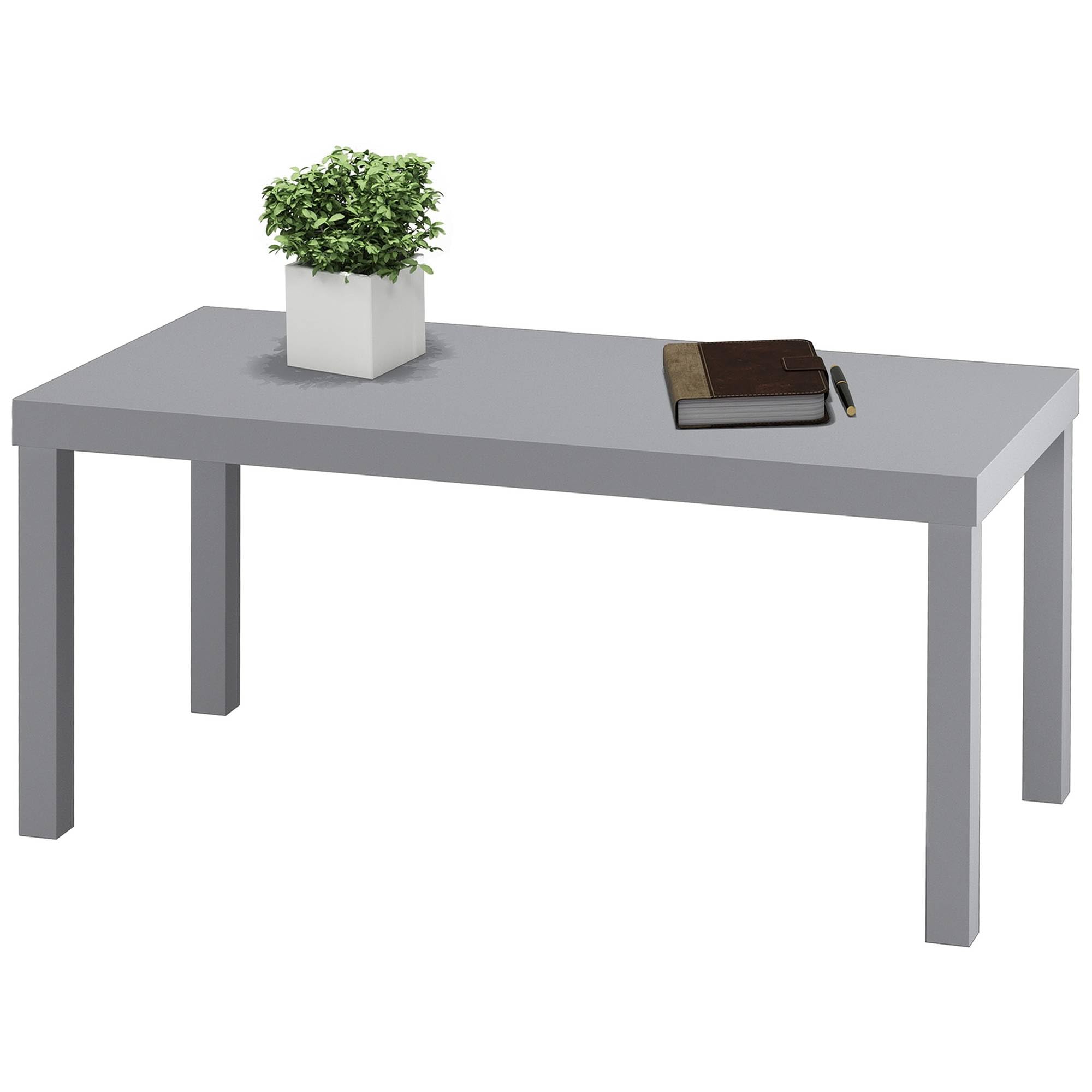 URBNLIVING Coffee Sofa Side End Desk Table for Living Room, Home Office, Functional Accent Furniture, Stylish Desk Table for Office or Living Room, Modern Home Wooden Furniture - Grey