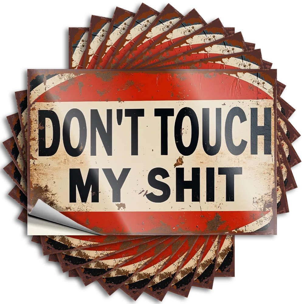 Funny House Decor, Decals Funny Hard Quote Stickers, Good No Residue Decals for Luggage | Sports Party Favor Custom Do Not Touch My Property(8X12CM)