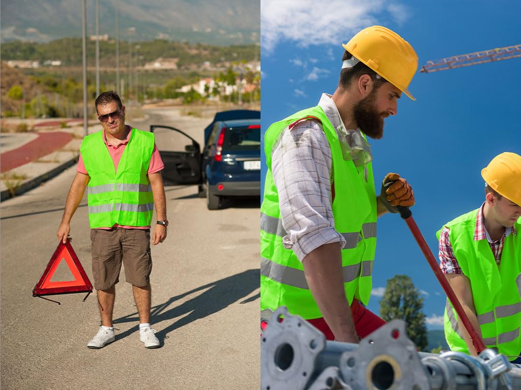Gilet de Sécurité, 10PCS Gilet de Sécurité Réfléchissant, Gilet Réfléchissant,Gilet De Sécurité Haute Visibilité, Gilet Réfléchissant de Voiture,pour Conducteurs Travailleurs Unisexe
