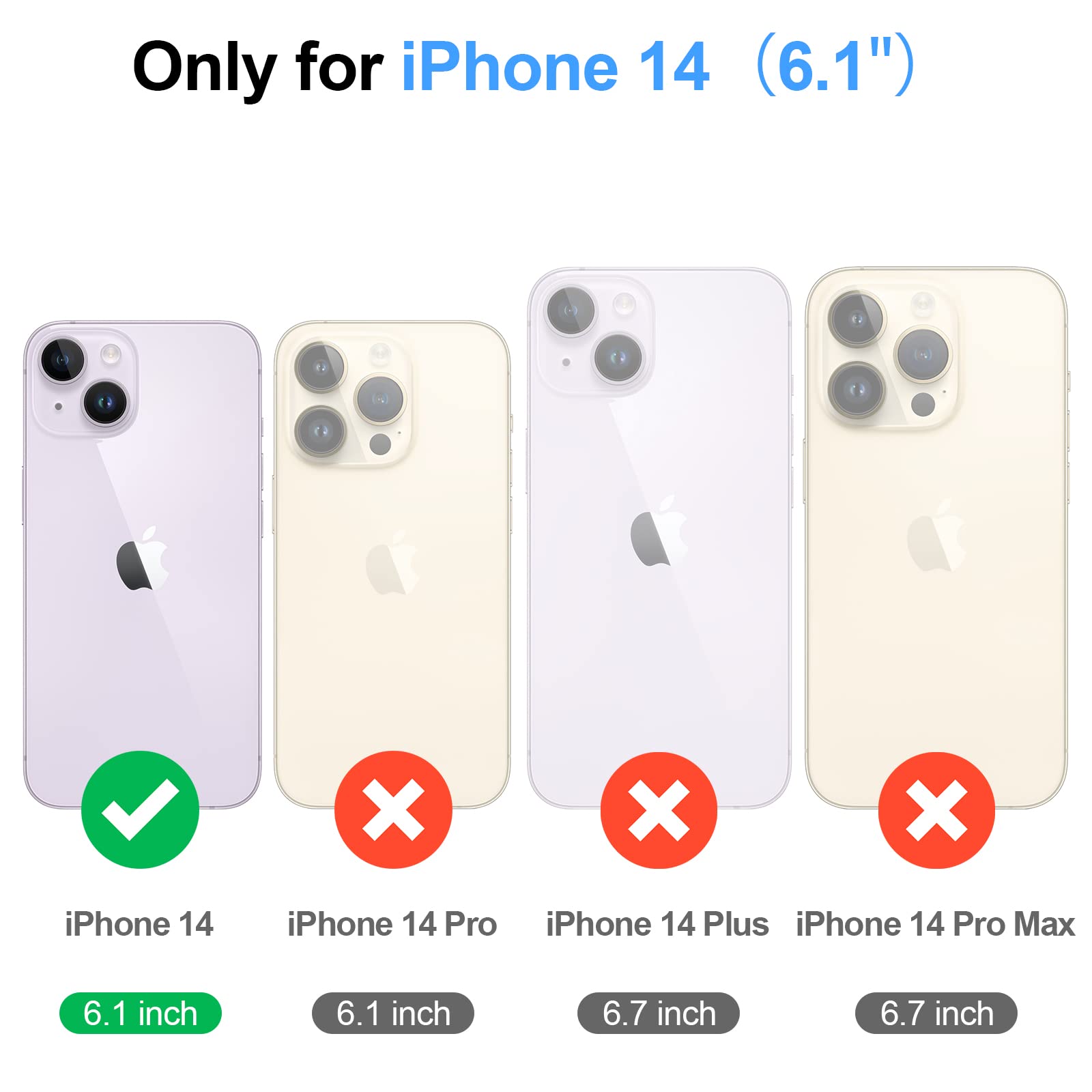 Antsturdy Compatible with iPhone 14 Wallet Case RFID Blocking,PU Leather Phone Case Women Men Flip Shockproof Cover with Wrist Strap Zipper Pocket Credit Card Holder Slots,for Apple 14 6.1