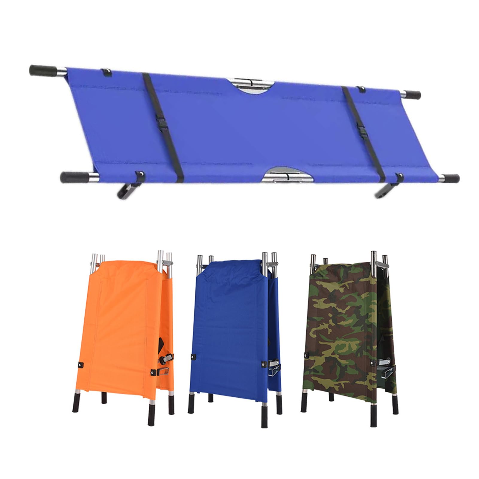 YNIYUJKL Portable Stretcher, Folding Stretcher For Medical Emergency, Stretcher With Heavy Duty Handles, Simple Ambulance Stretcher, Folding Compact Portable Stretcher,Blue-A