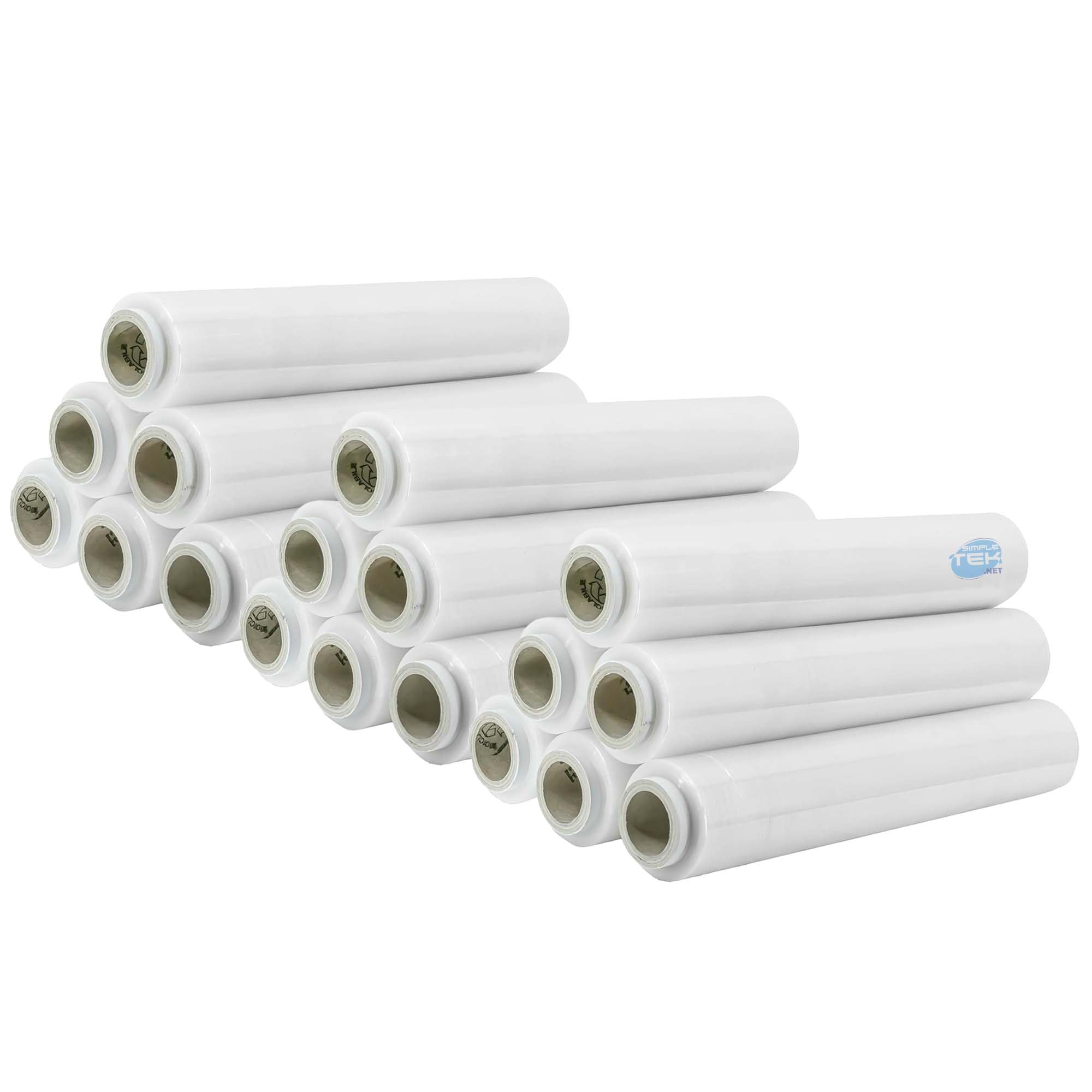 SIMPLETEK - 18X Rotolo Bobina Film Estensibile Trasparente 50cm 2,2kg 160m 30 Micron Imballaggi Professionali (18 Rotoli)