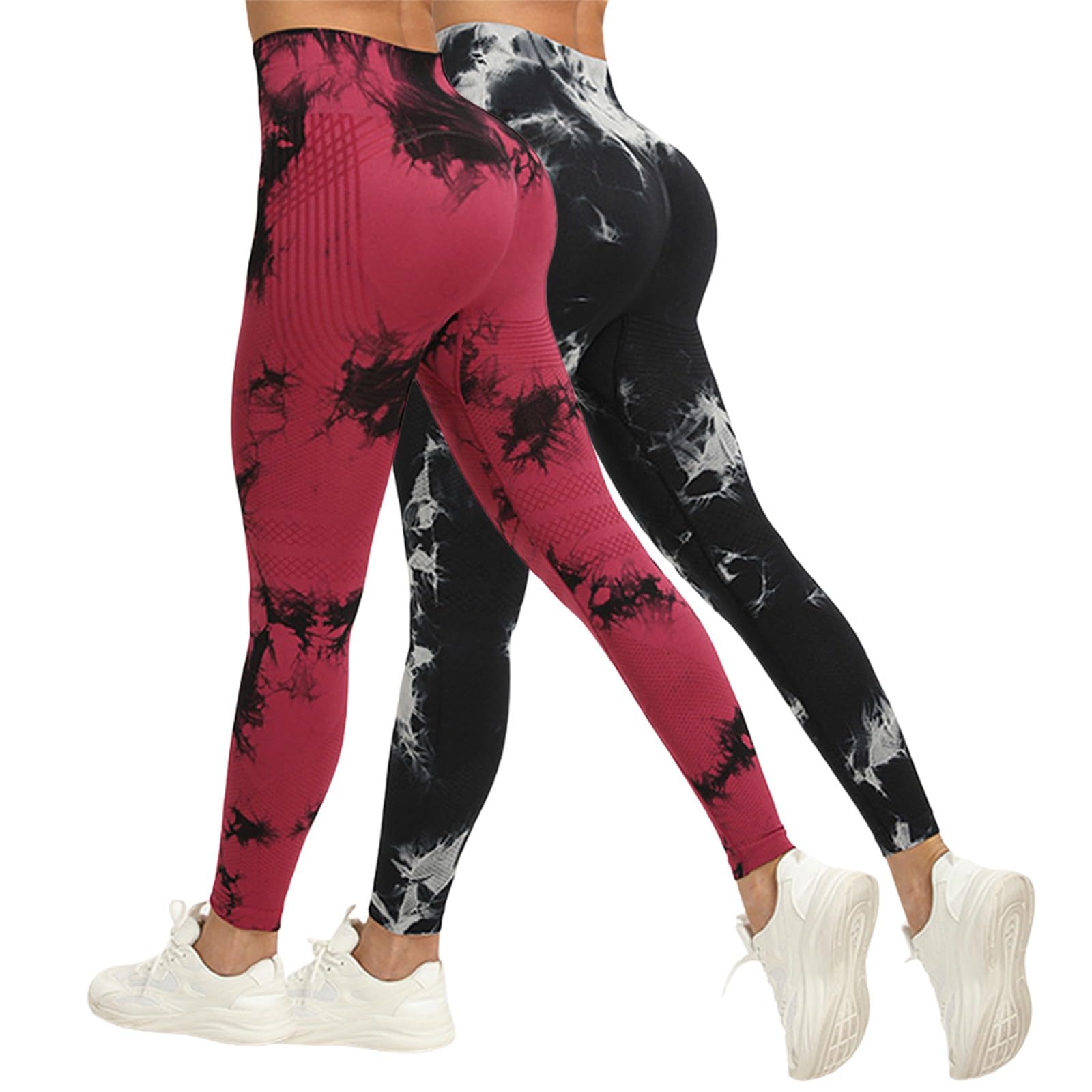 2 Pezzi Leggins 3D Anticellulite Donna Solenao Leggings Anti Cellulite Compressione Graduata Push Up Lipedema Pantacollant Sportivo Senza Cuciture Vita Alta per Fitness Yoga Corsa Modellante Estivi