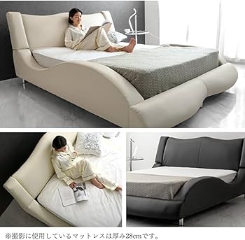 Amazon｜タンスのゲン ベッド ダブル ベッドフレーム 単品 エレガント