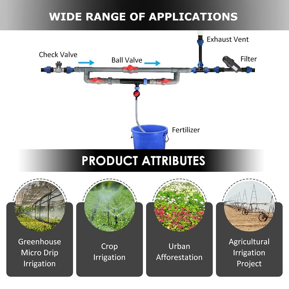 Venturi Düngerinjektor 3/4 Zoll - Bewässerung Dünger Mischer POM Kunststoff