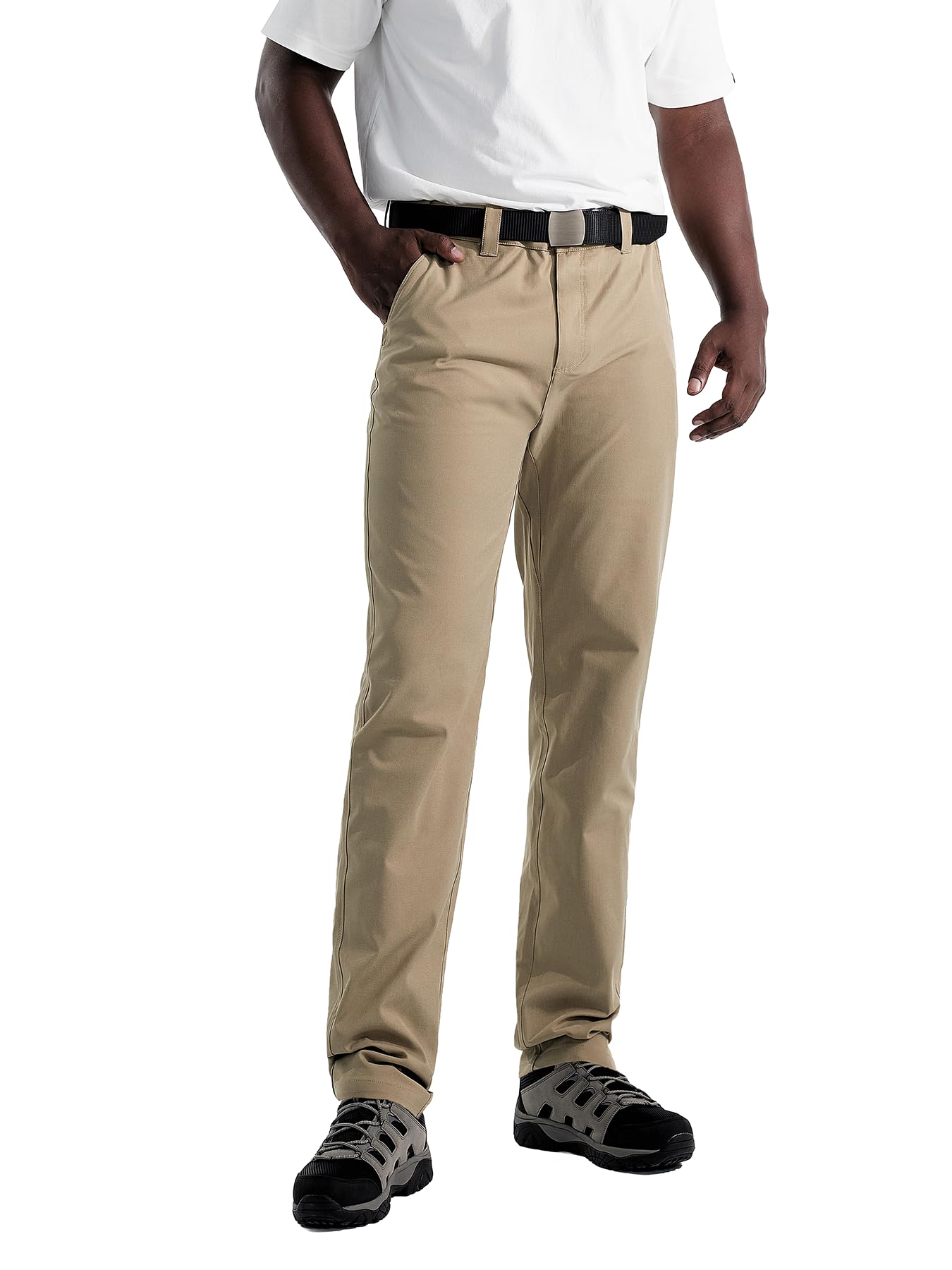 Mens Golf Pants Stretch Casual Dress Water-Resistant Pants 30 32 Elastic Waist Breathable Work Travel Pants