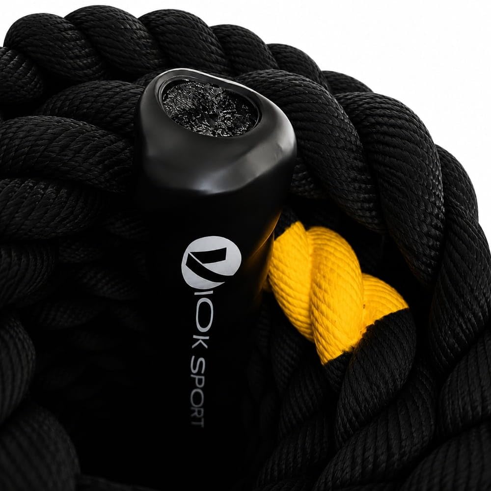 Cuerda de Arrastre para Trineo 15 m Negro| Cuerda de Tracción para Entrenamiento de Fuerza, Resistencia y Cross Training | Alta Resistencia