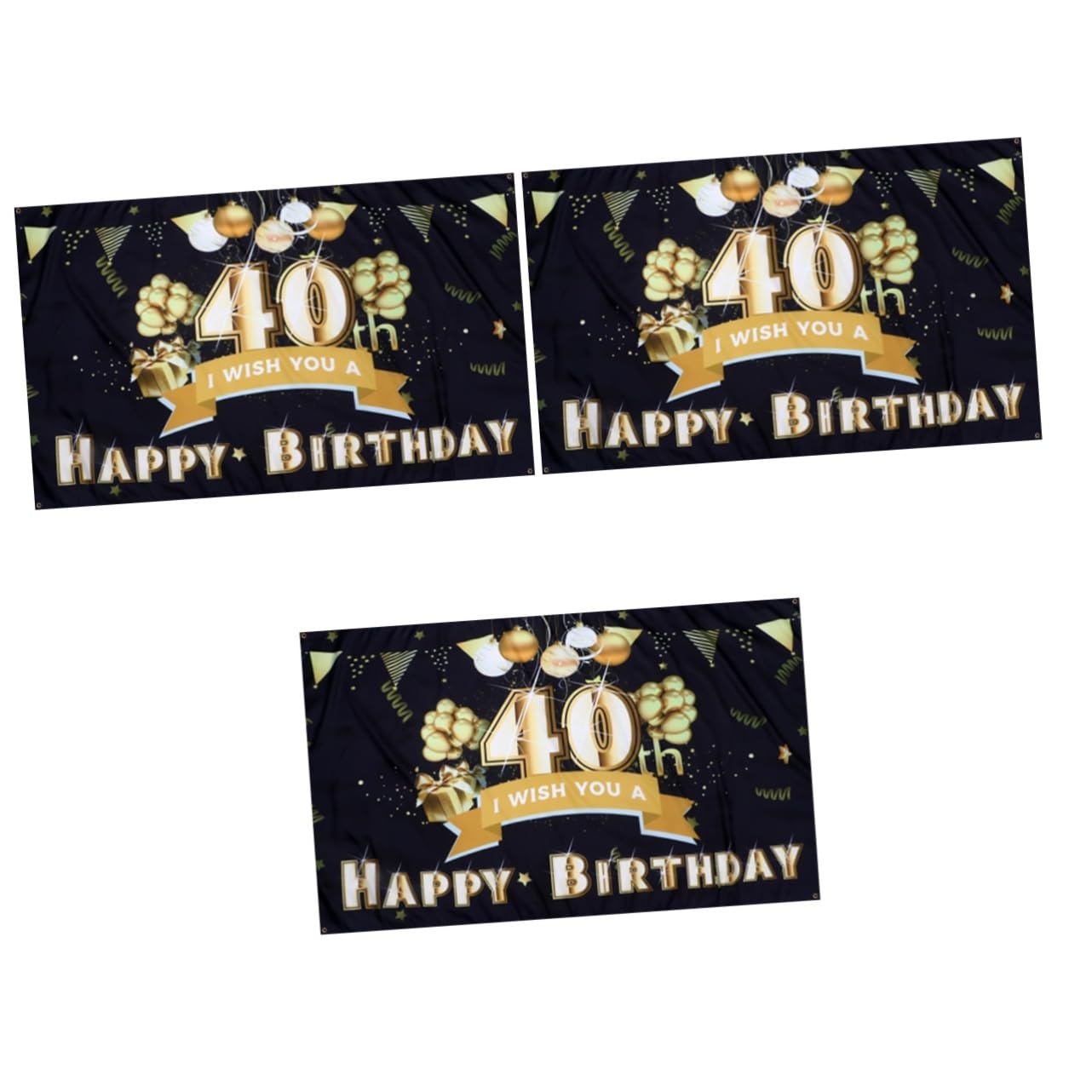 PRETYZOOM 3pezzi Banner Per Festa Di Compleanno Striscione Decorativo Per Photo Booth e Porta Anni