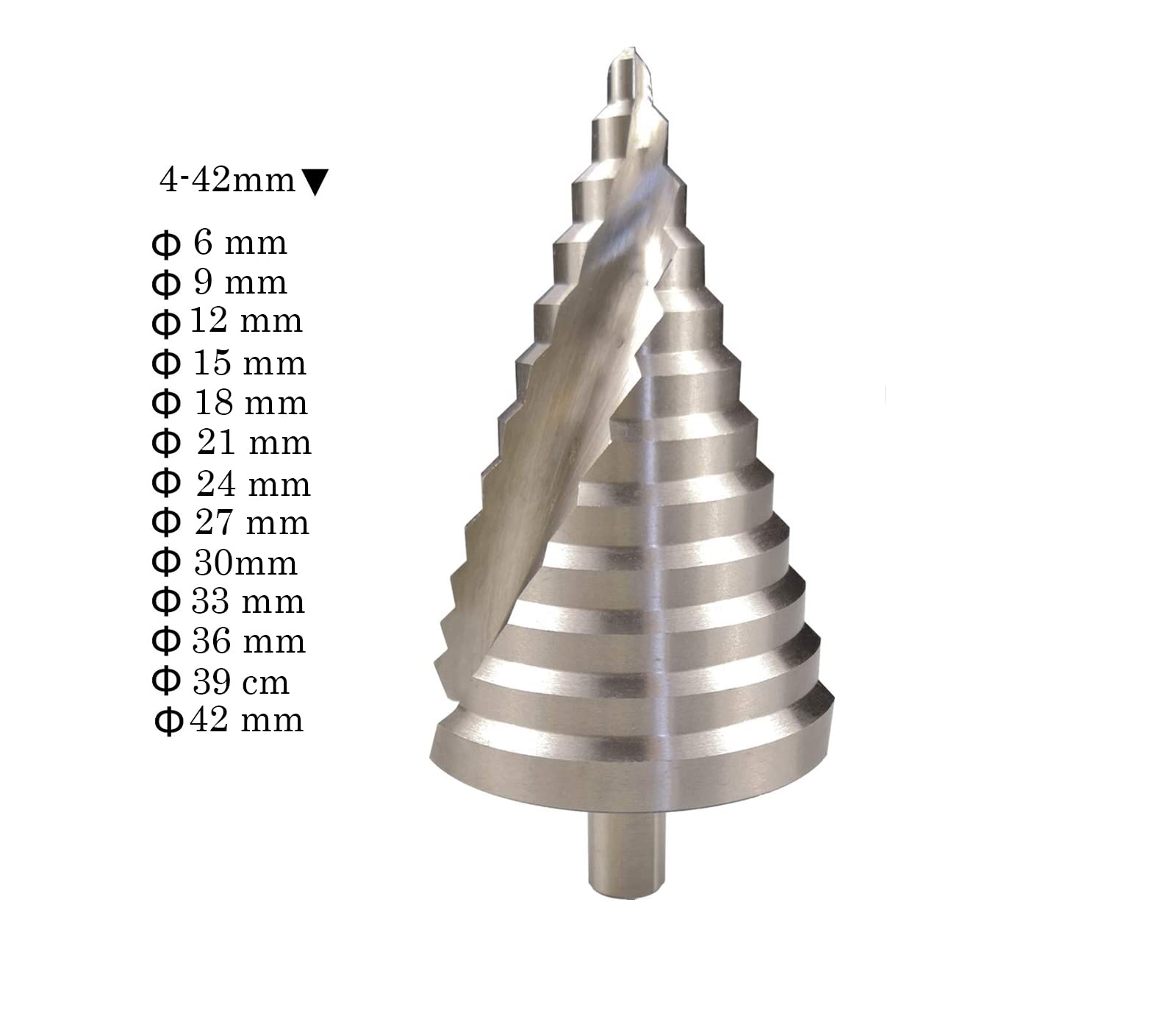 Punta A Gradini HSS In Titanio Per Trapano A Più Fori In Metallo Punta Conica Per Gli Appassionati Di Fai Da Te (punta A Gradini Da 5 A 35 Mm - Foto 9