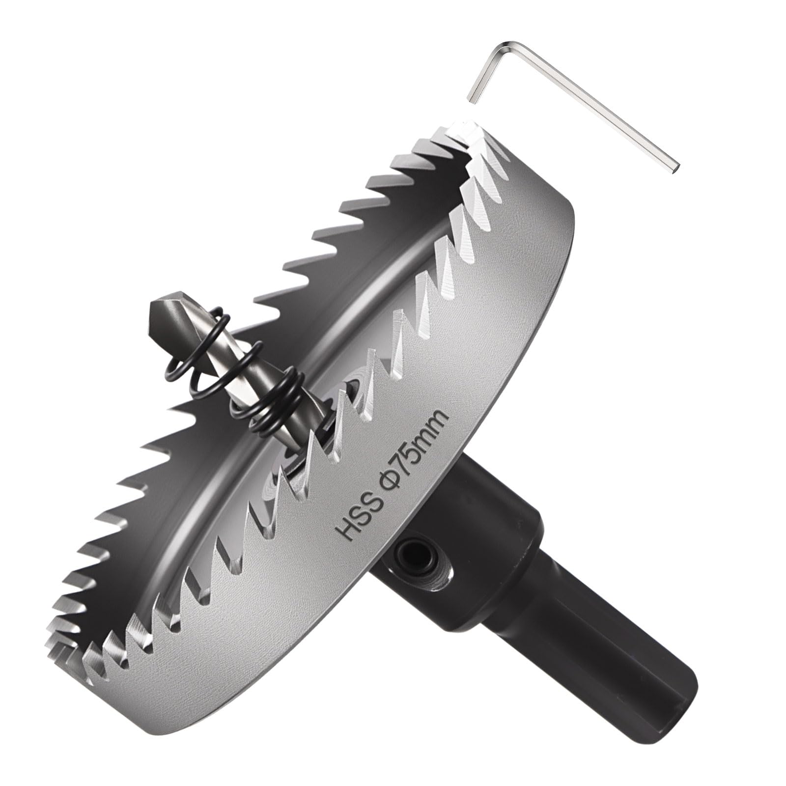 METALLIXITY Hole Saw 75mm (2-61/64"), 4241 High Speed Steel Hole Cutter with Center Drill Bit