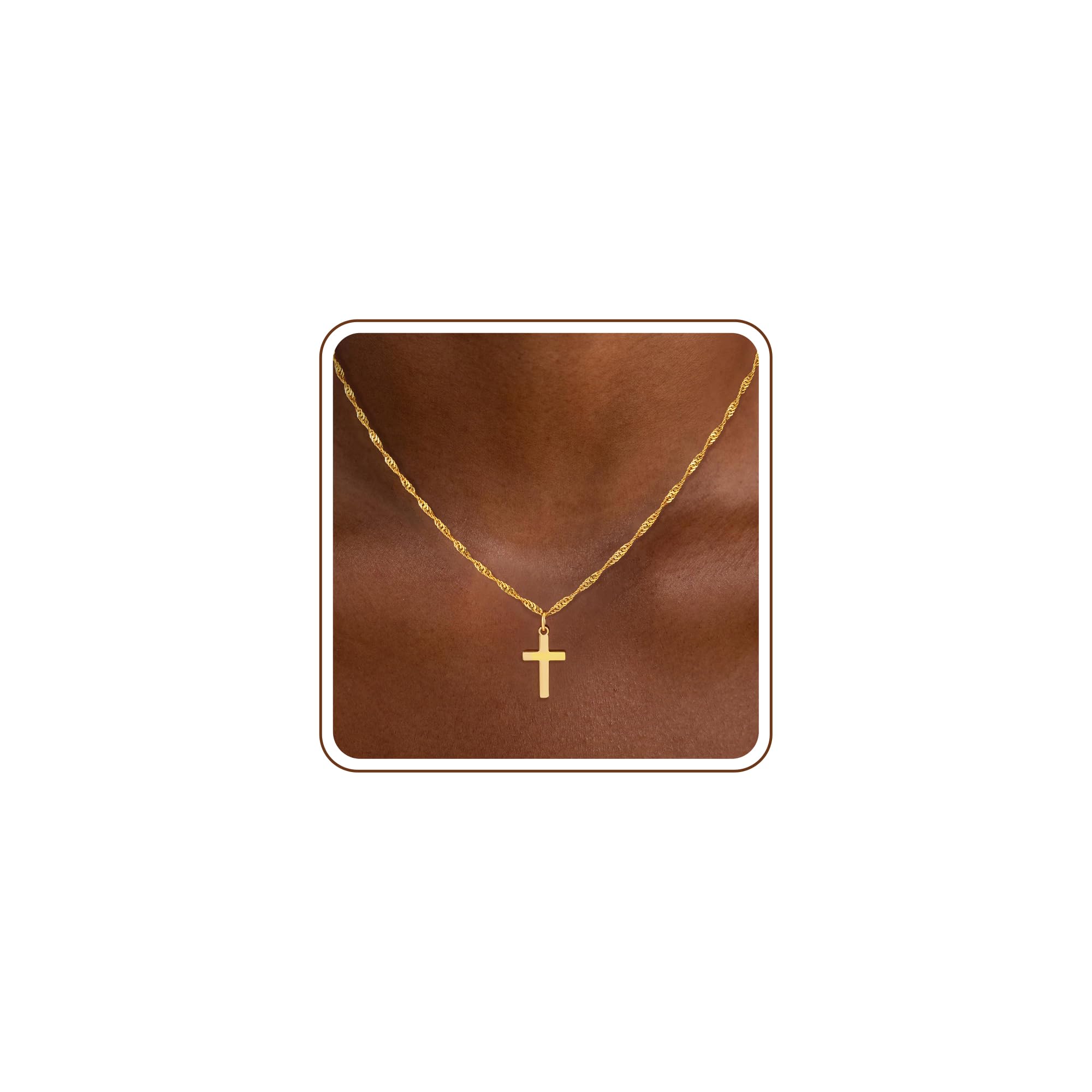 Fezodo Gold Cross Necklace