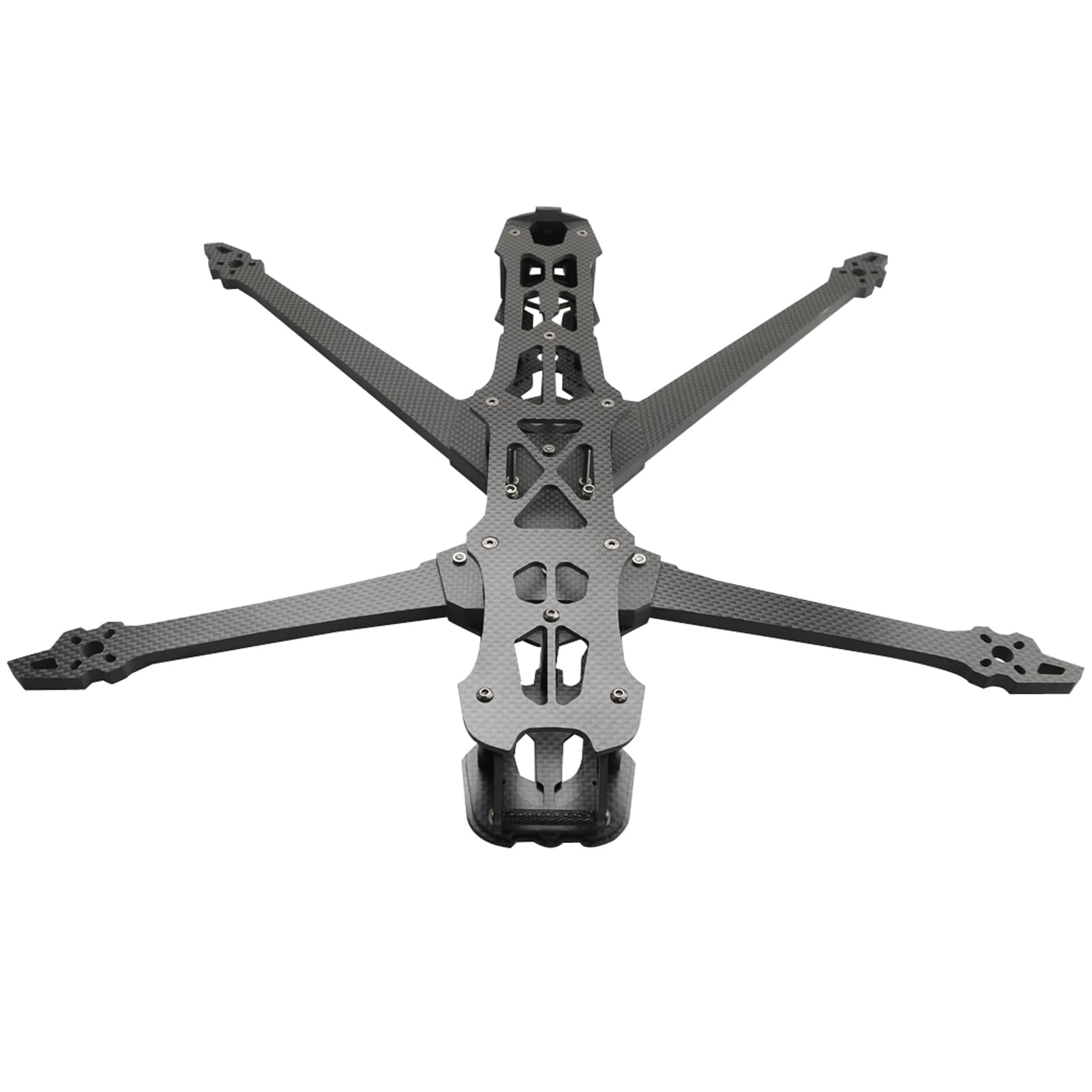 15-calowa Rama Quadkoptera FPV Rama Wielowirnikowa Drona UAV Wielowirnikowa Ramiona z Włókna Węglowego 680 Mm Ramiona o średnicy 7 Mm Pogrubiona Długa Górna Płyta Dolna z
