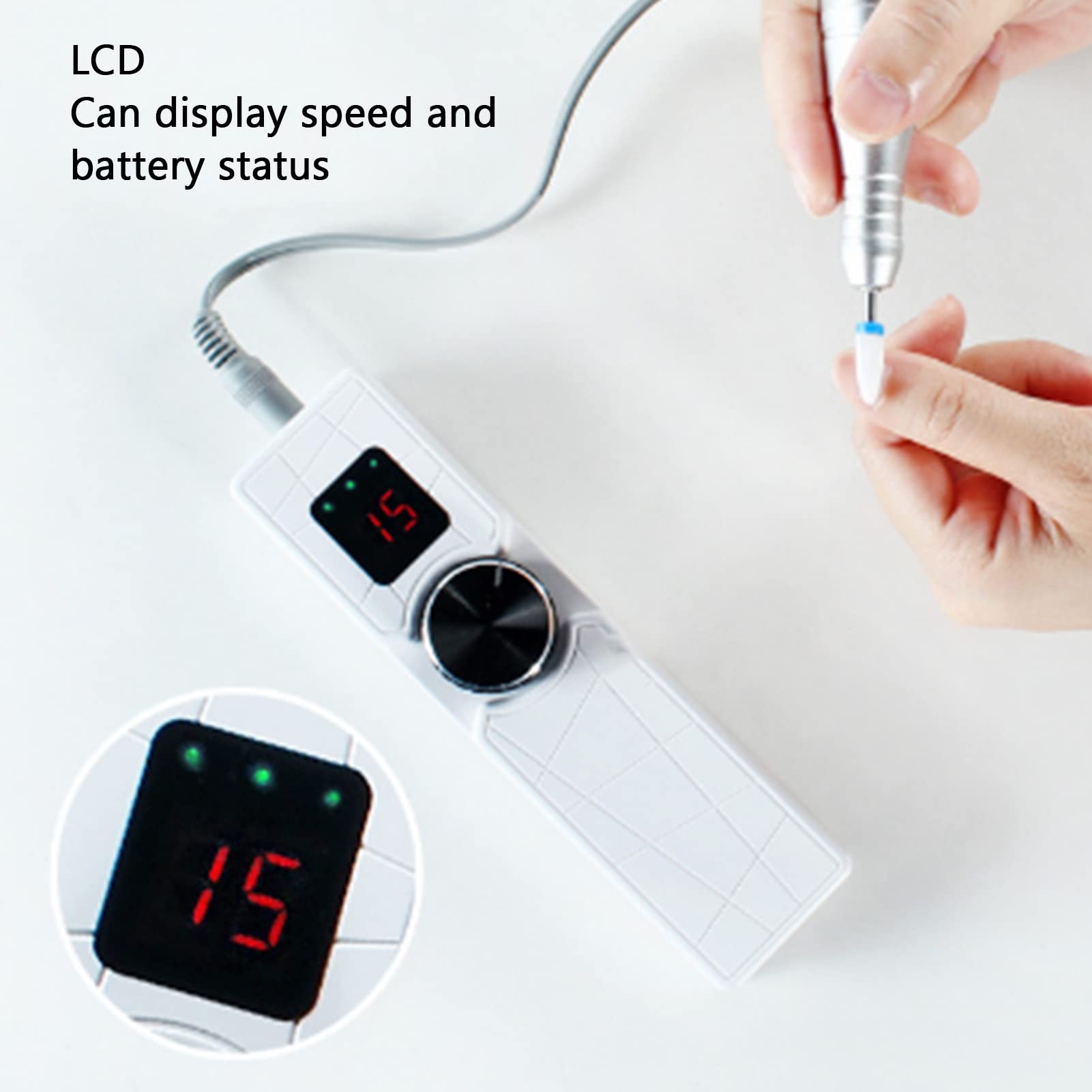 Amazon.co.jp: ネイルドリルマシン、マニキュアツールポータブル電動