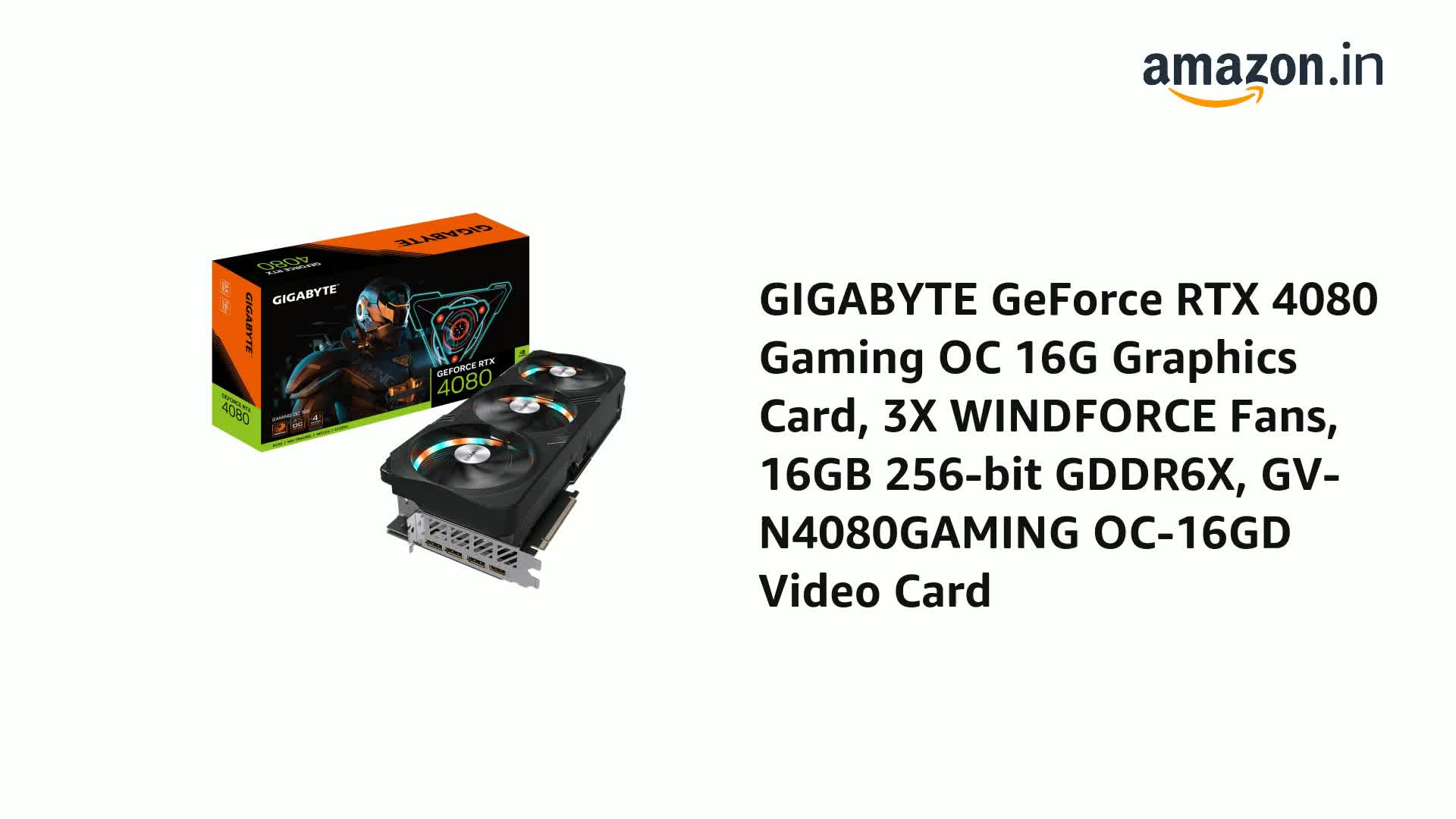 Amazon.in: Buy GIGABYTE Geforce RTX 4080 Gaming Oc 16G Graphics