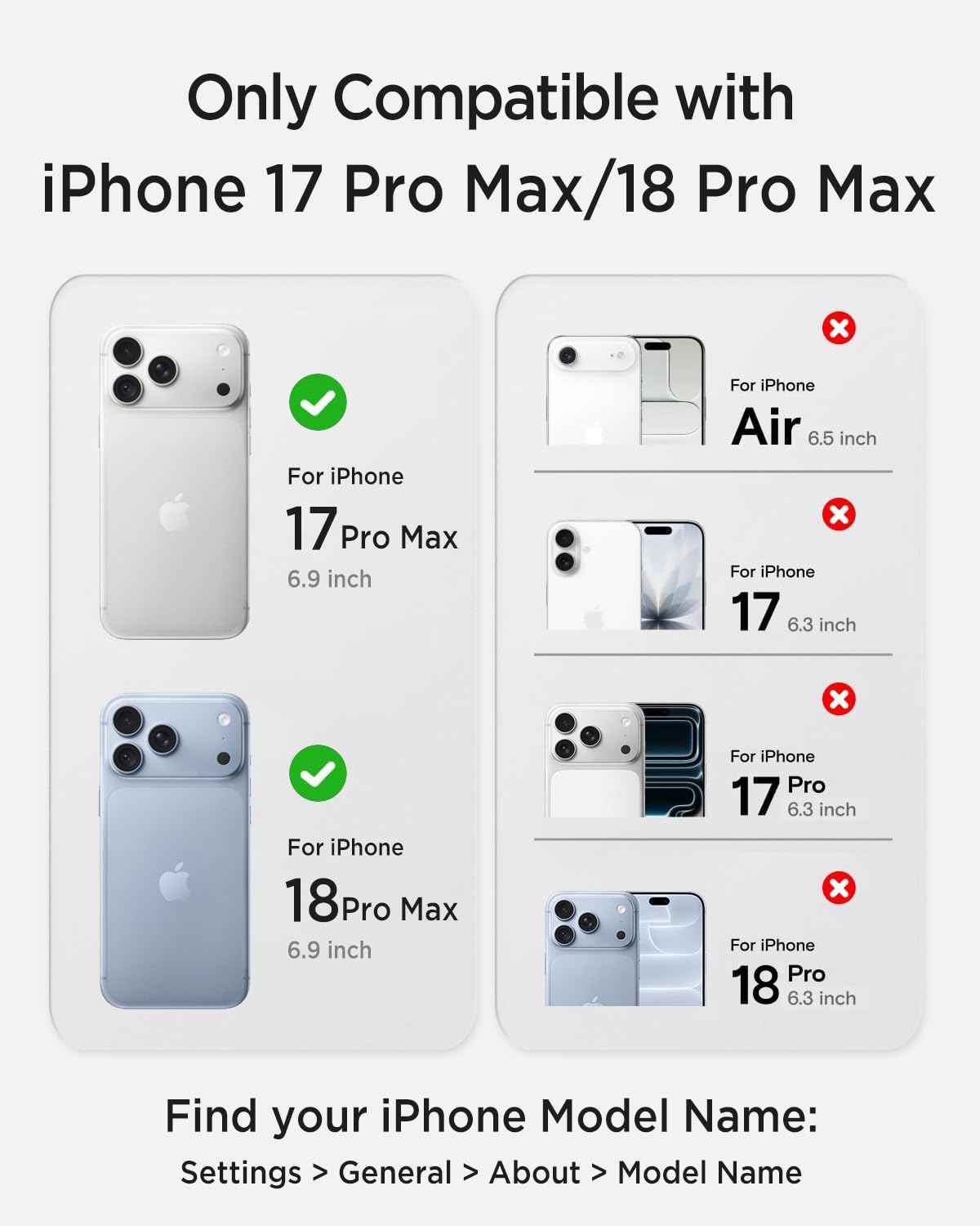 Miimall Etui do iPhone 18 Pro Max z przegródkami na karty, jasnoniebieskie