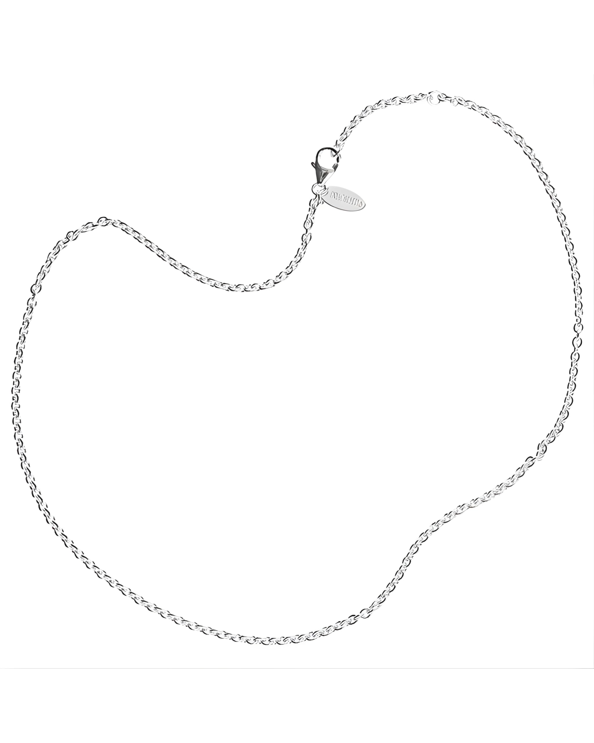 Drachenfels Ankerkette I Klassische Halskette für Anhänger aus hochwertigem 925 Sterling Silber I Länge 45 cm & Stärke Ø 2,8 mm I In Goldschmiedequalität gefertigt I D KA 52-1