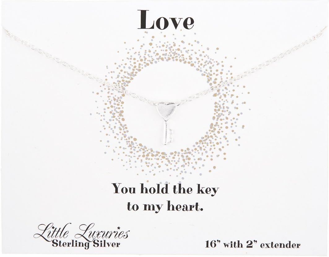 Little Luxuries (TM) Sterling Silver Love (Heart Key) Necklace