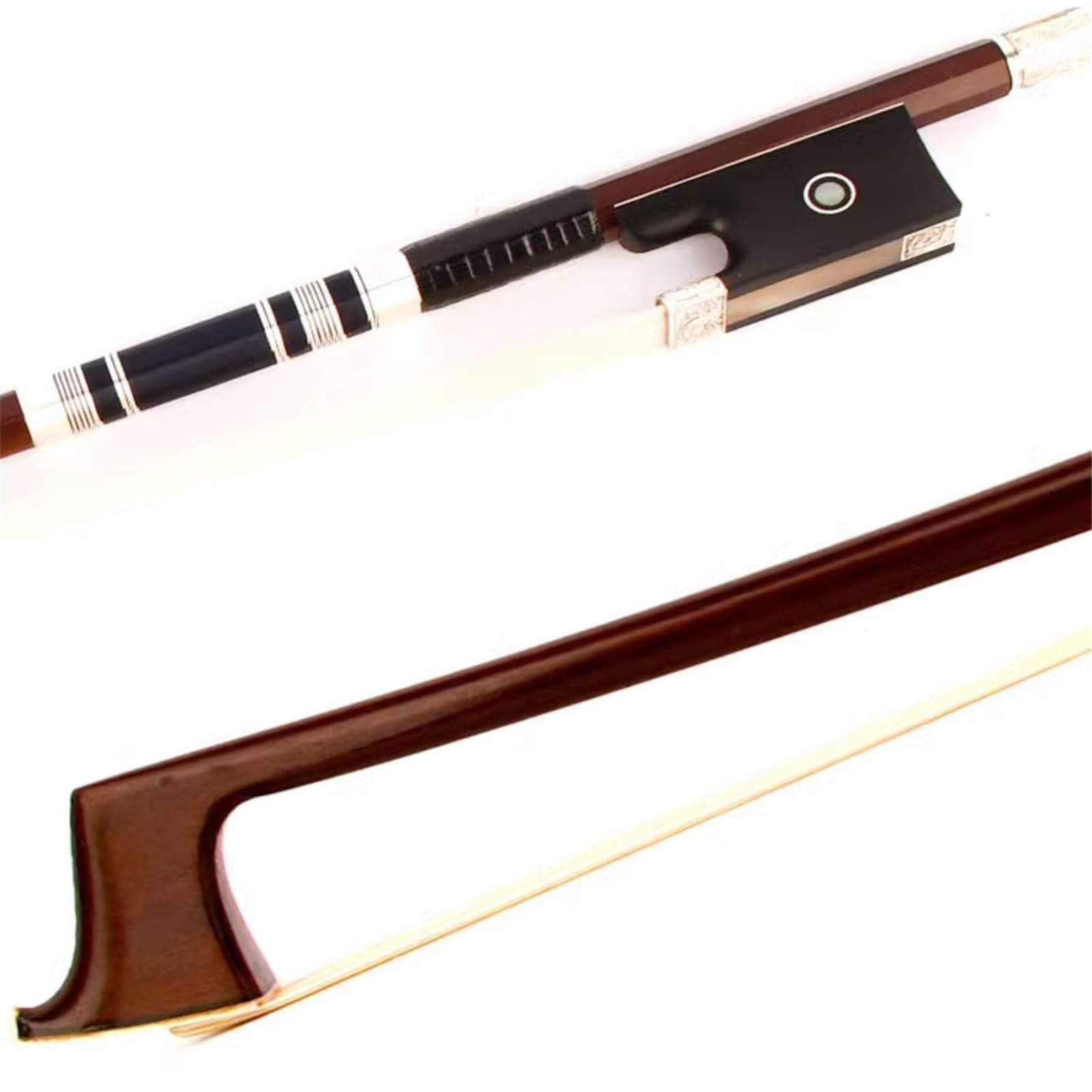 Handgefertigte Geigenbögen Professioneller Violinbogen 4/4 Ebenholz Schachtelhalmbank(Type 2)