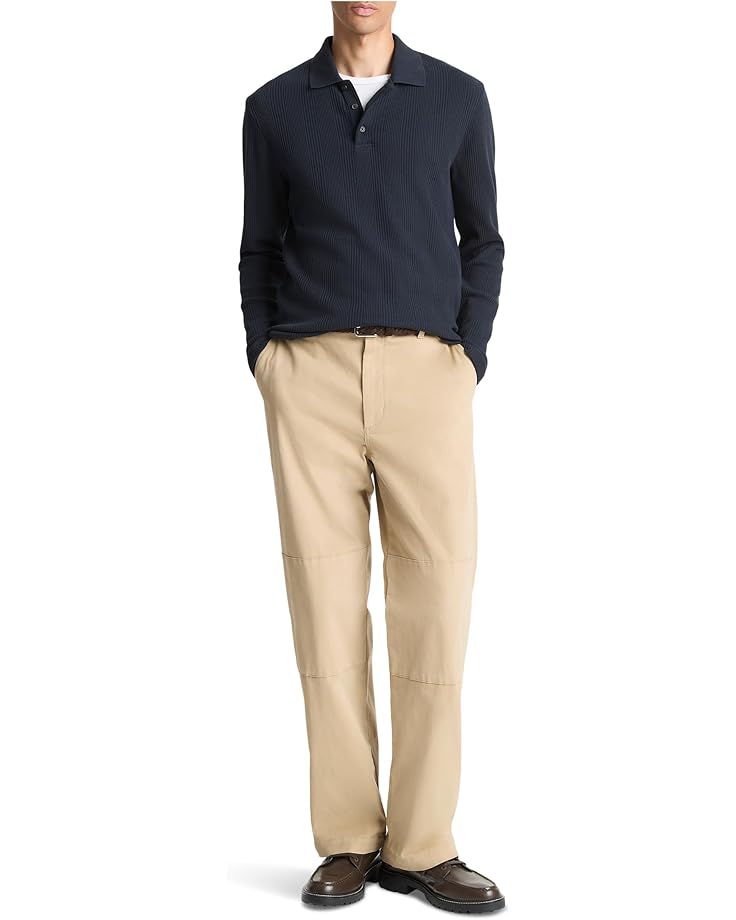 Vince Variegated Texture Long Sleeve Polo - #3 of 3