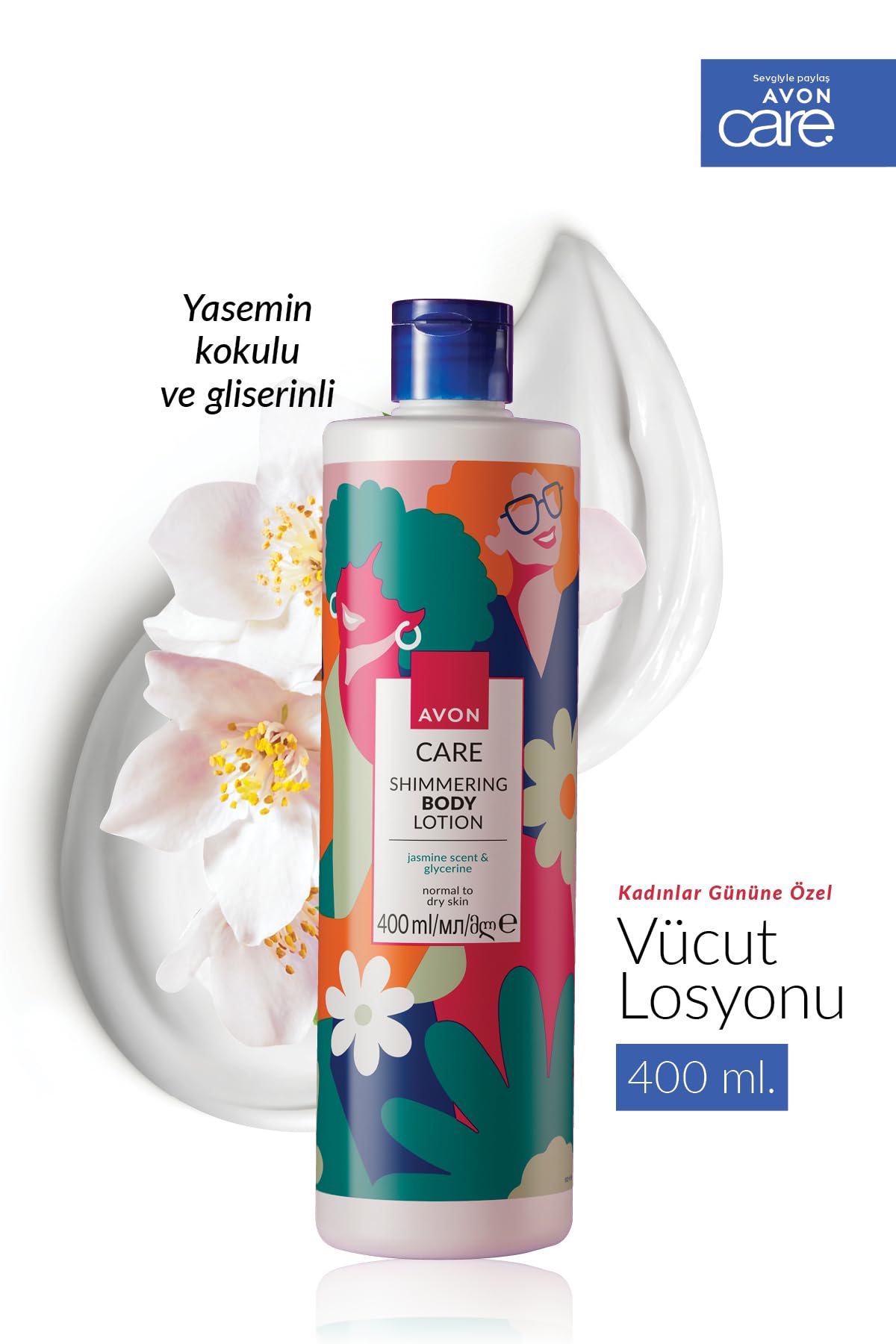 Avon Care Shimmering Gliserin İçeren Yasemin Kokulu Vücut Losyonu 400 Ml 2'li Set