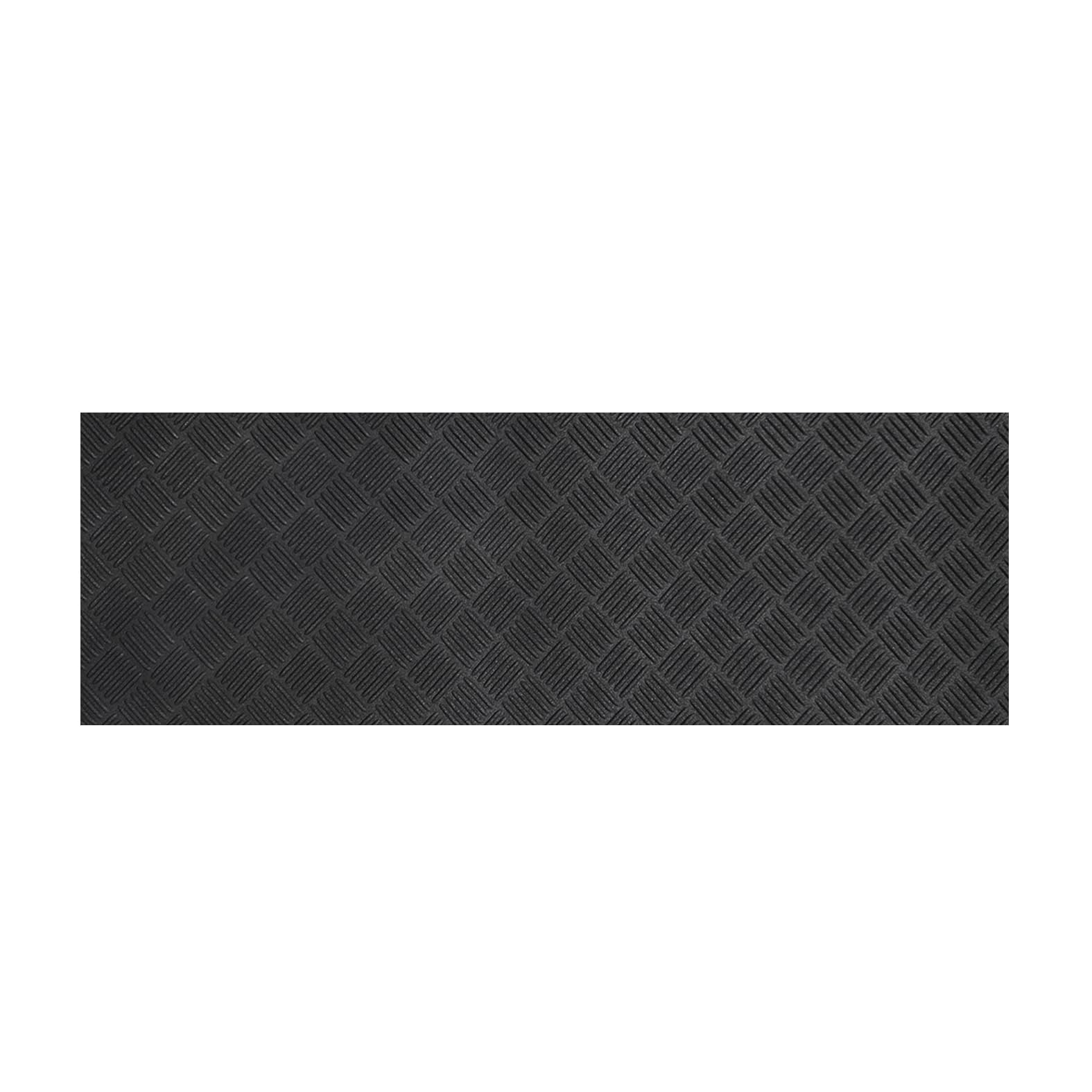 Nicoman Rubber Doormat, Non-Slip Deckplate Surface, Low-Profile, Heavy-Duty Water-Resistant, Indoor Outdoor Entrance Patios Garden Garages (Black, 75cm x 25cm)