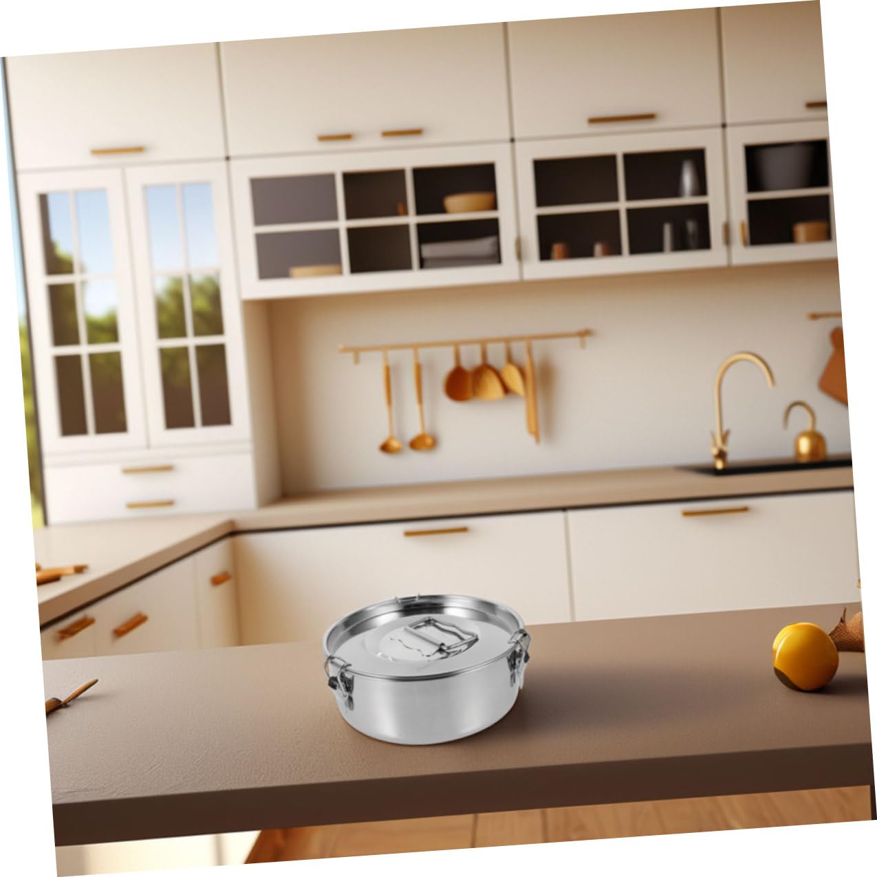 TOPBATHY Flanera de Acero Inoxidable con Tapa, Molde para Cocinar Flan con Calentamiento Uniforme y Fácil de Limpiar, Adecuado para Cocinar al Vapor y Hacer Postres