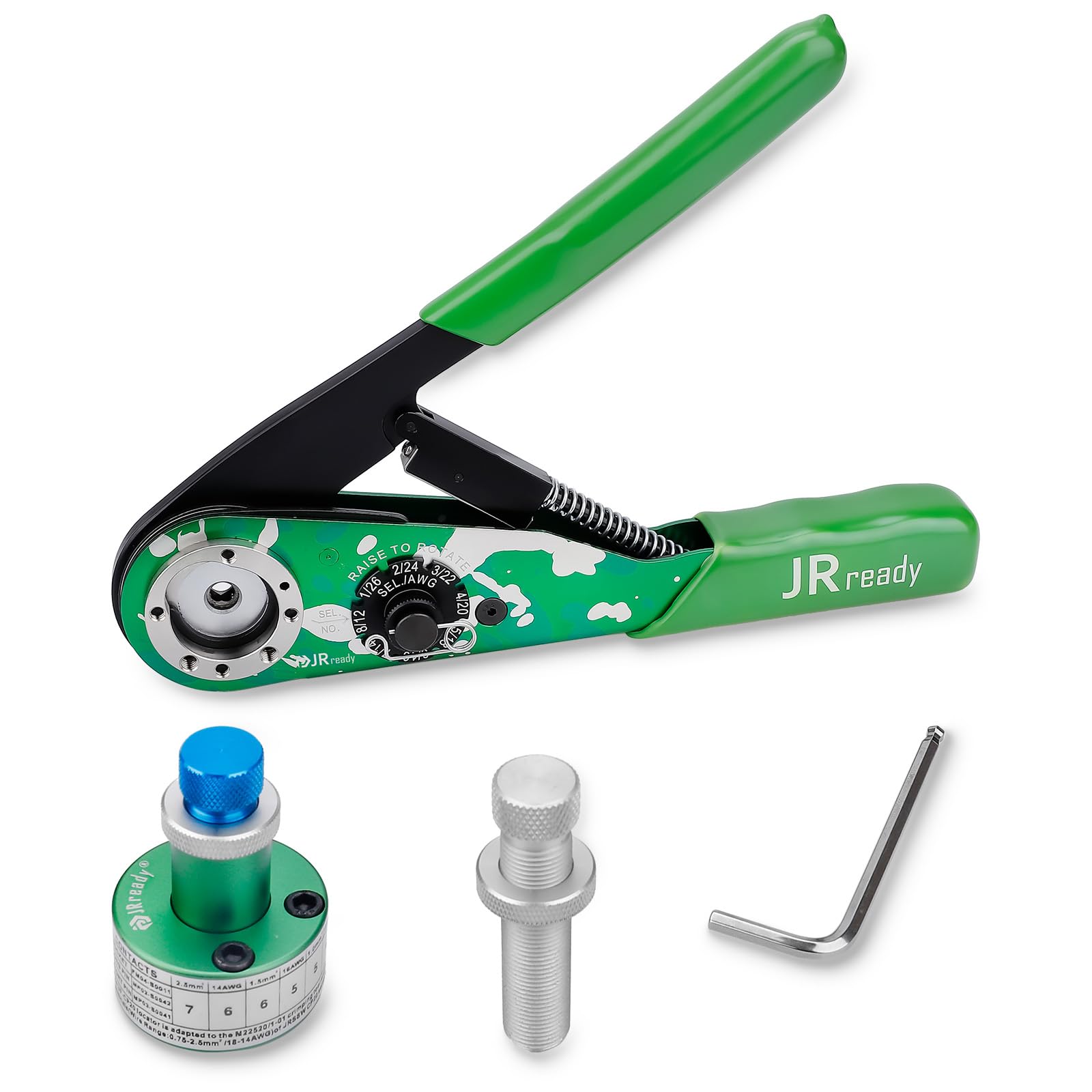 JRready ST2191 NEW-AS1G Pince à sertir avec positionneur UF-CP20, spécialement conçue pour le sertissage des connecteurs des connecteurs étanches industriels JRSSWCONN