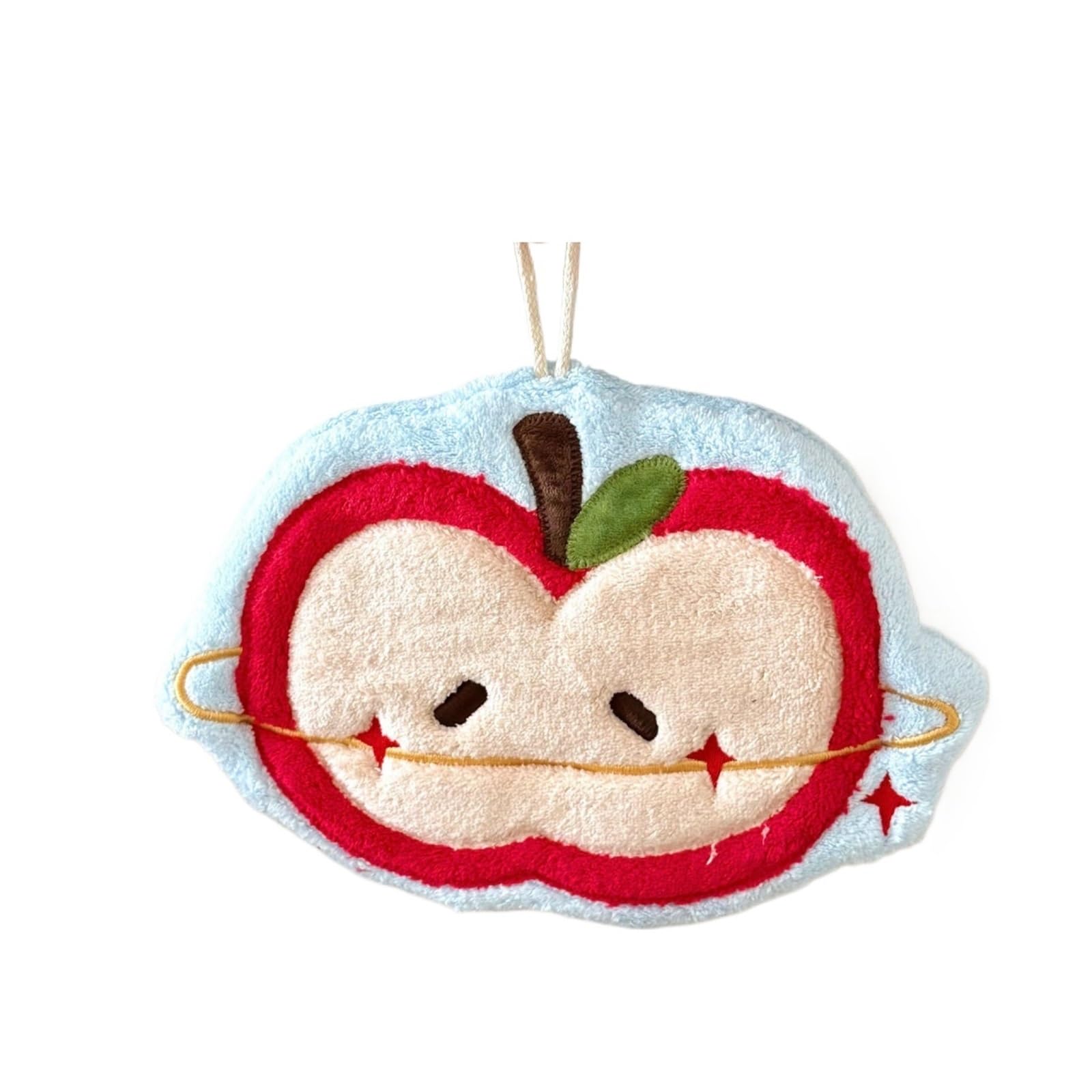 FGUJSUR Hand Towels Apple Hand Towel Quick-drying And Water-absorbing Hanging Cute Coral Velvet Thickened Small Square(Color2)