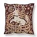Rioma Gobelino Unicornio Funda de cojín 45 x 45 cm, Algodón-Poliéster, Granate, 45x45x1 cm