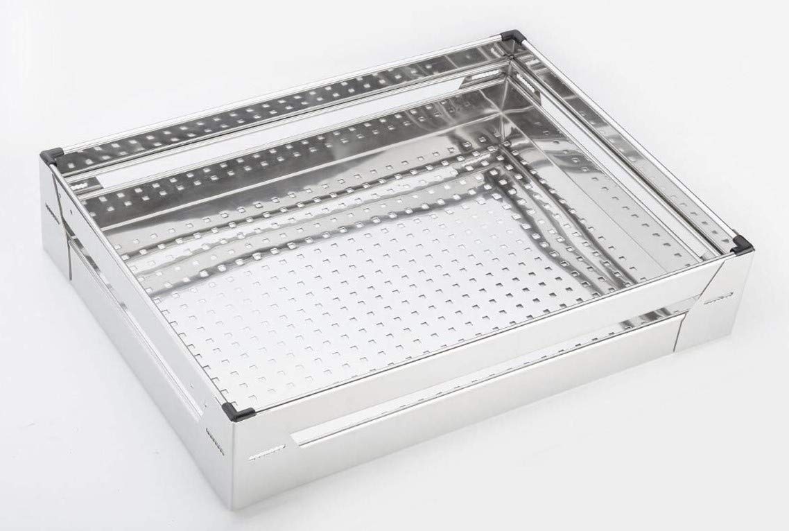 WINSTAR High Grade Stainless Steel Perforated Kitchen Sheet Basket | Plain Multipurpose Basket | Premier Series Kitchen Organizer | Modular Kitchen Cabinet (17X20X4 inches)-image-16