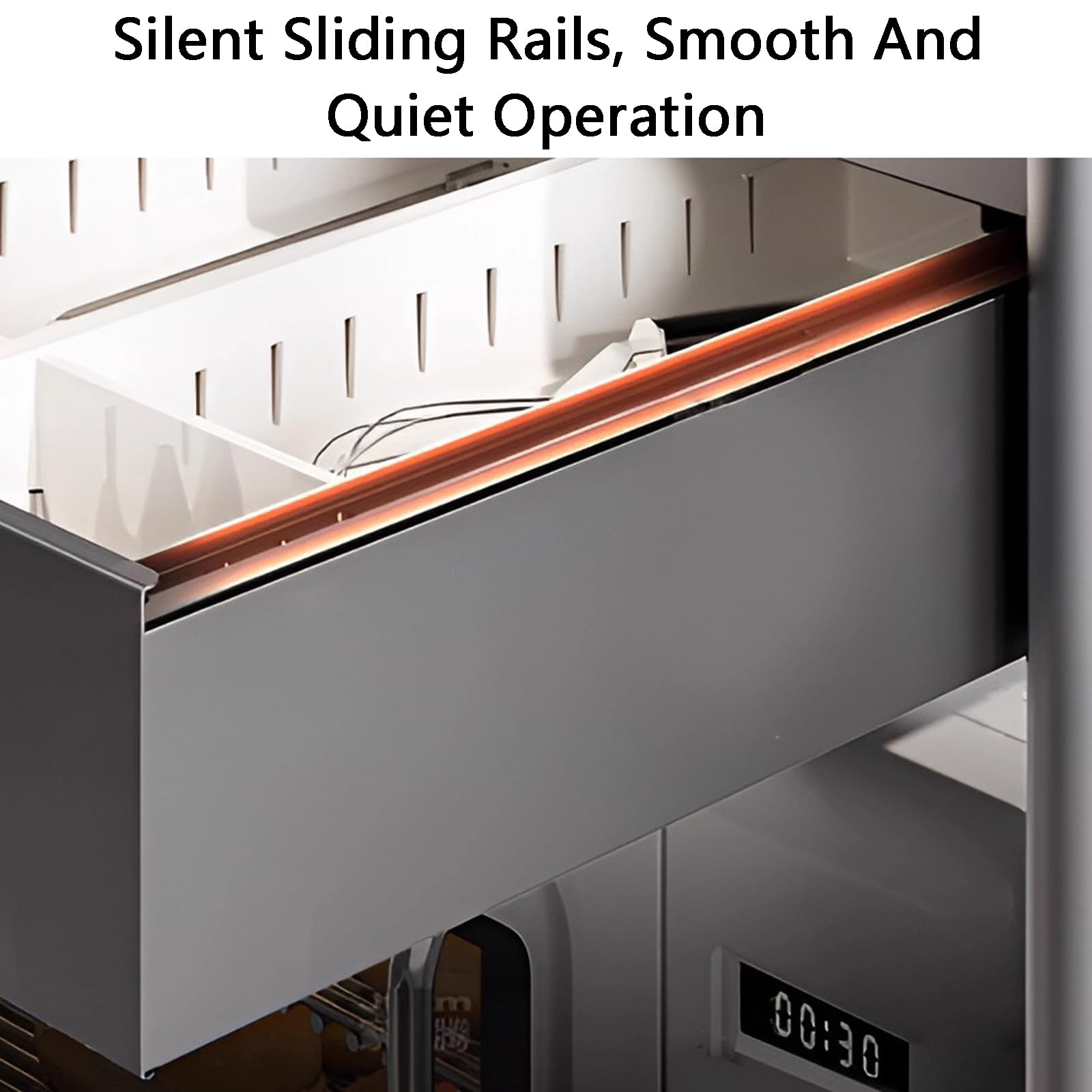 Soporte para Horno Microondas,Soporte para Estante para Microondas,Soporte para Microondas con CajóN,Organizador De Encimera De Cocina con CajóN,CajóN De Encimera