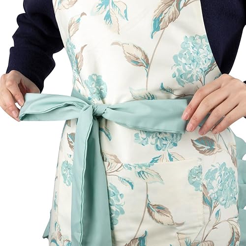 Miniatura 10 de NEOVIVA Delantal de cocina para mujer con bolsillos bonitos y divertidos delantales de cocina para mujer vestido de delantal vintage para hornear