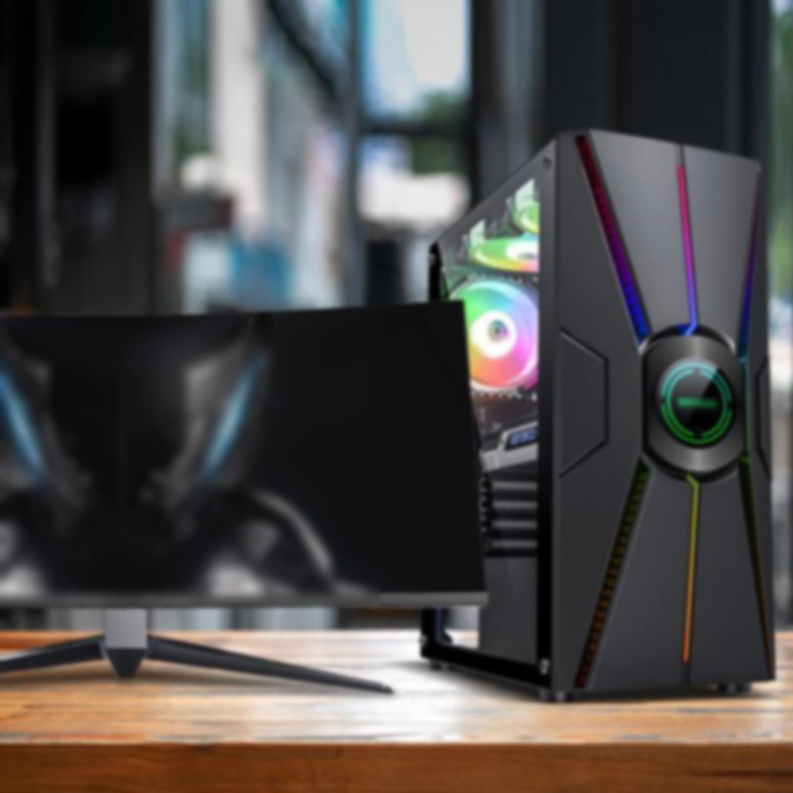 Obudowa do gier komputerowych, Mid-Tower ATX M-ATX ITX, Obudowa komputera PC z 6 wentylatorami, Przezroczyste panele boczne, Obsługuje chłodzenie wodne, Nadaje się do gier i pracy biurowej