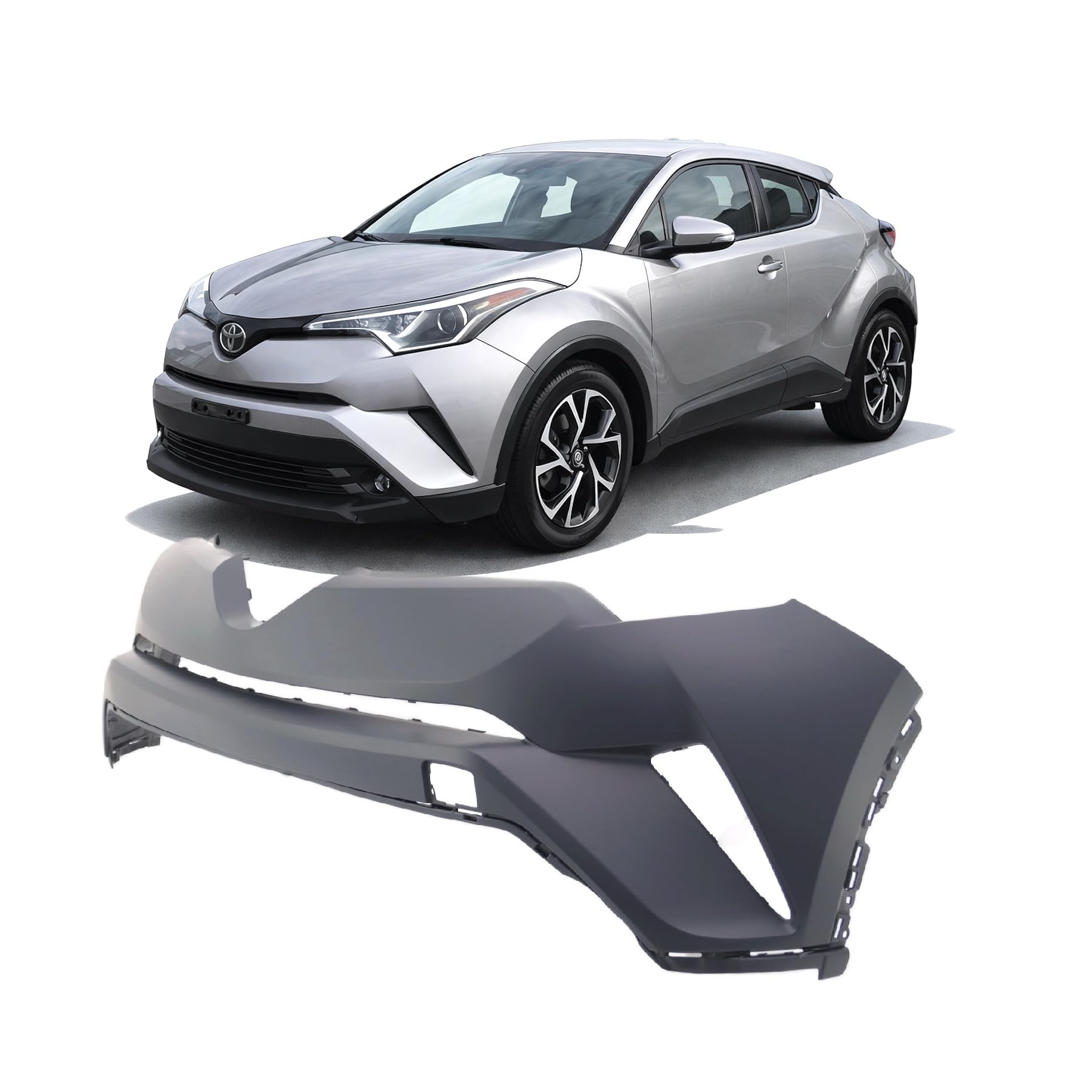 FitParts Compatible with Toyota C-HR 2018–2019 Front Upper Bumper Cover