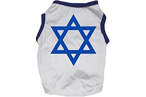 Petitebella Star of David Puppy Dog Shirt (White, Small)
