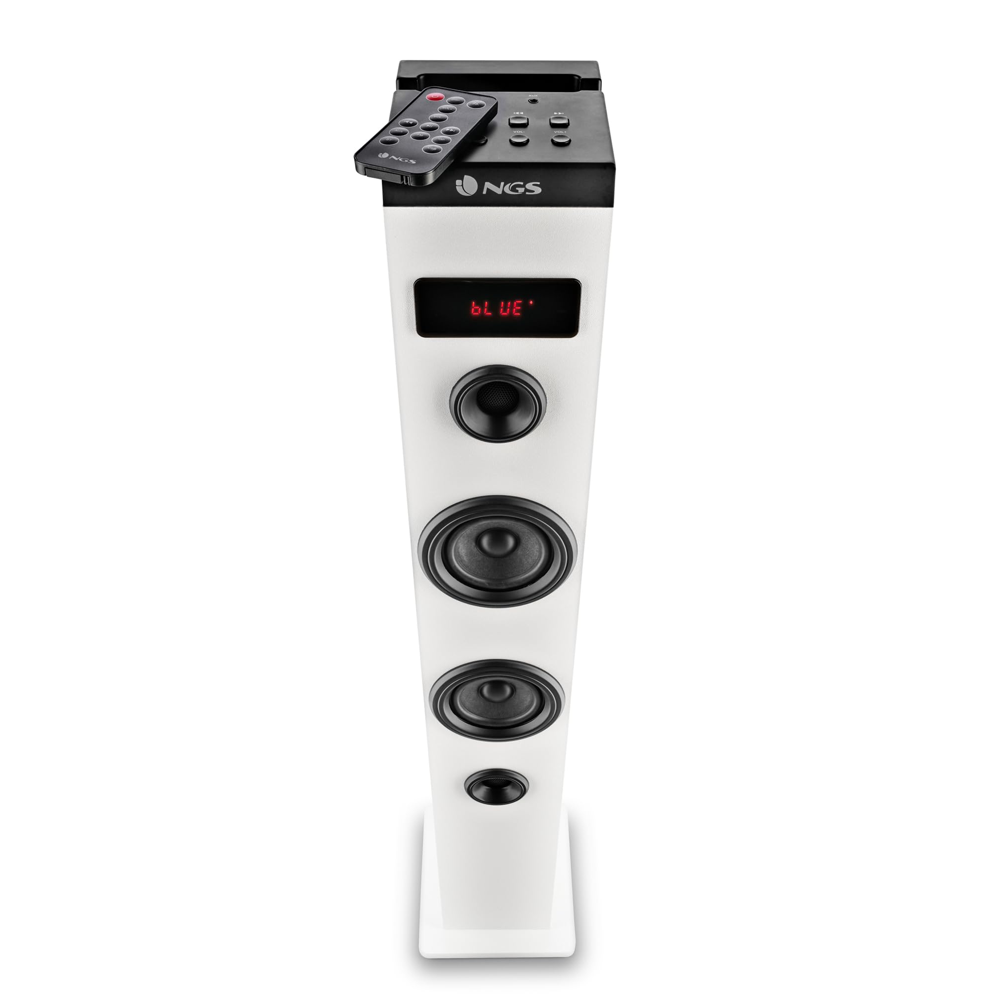 NGS Speaker a Torre Sky Charm BT USB RadioFM AUX 50W Bianca