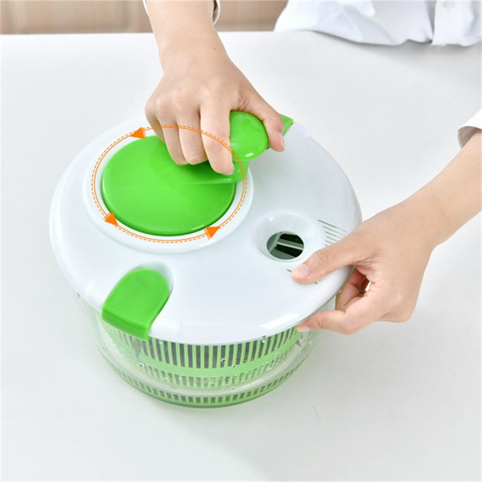 centrifugadora de Verduras, Ensalada Spinner Cocina Cesta de Verduras Frutas y volcado secador deshidratador escurridor