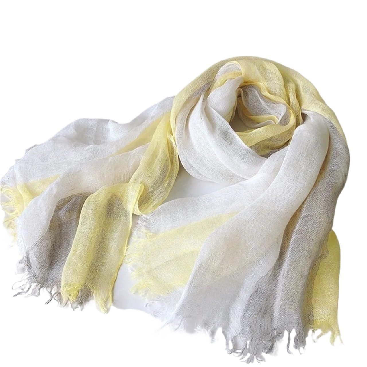 Sciarpa di Primavera Sciarpa Primaverile Sciarpa da Donna in Lino a Righe Larghe Versatile Primavera ed Estate Sciarpa Morbida