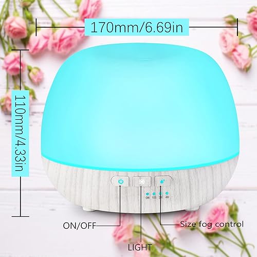 Miniatura 5 de Difusores de aceite esencial, difusores de 16.9 fl oz para aceites esenciales, para habitación grande, hogar, difusor de aceite de aromaterapia con