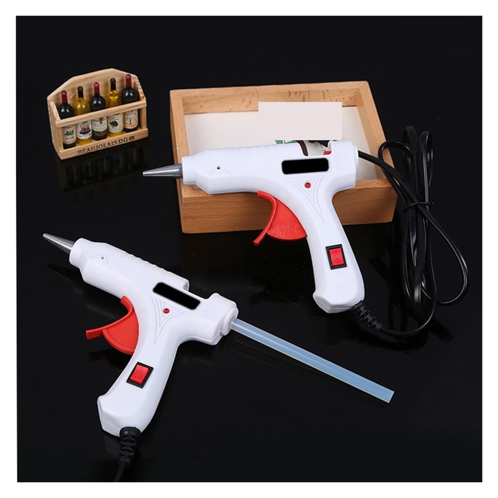 Pistola For Colla A Caldo 20W/40W Con Stick Di Da 7MM * 100MM Strumenti Termici Riparazione Della For Termoadesiva Fai Te Mini Riscaldamento Rapido(20W)